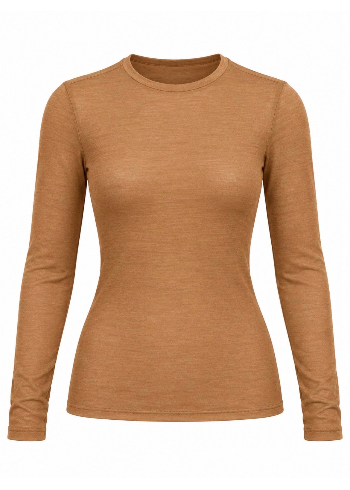 Longsleeve Kaschmir-Mix 'Camel'