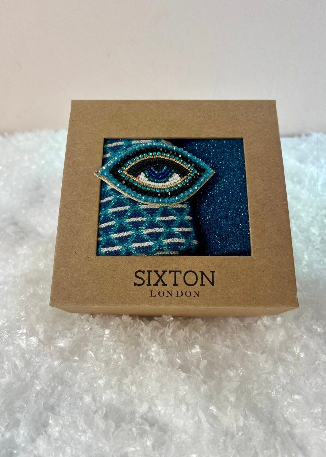 2er-Set Socken 'Auge' Türkis