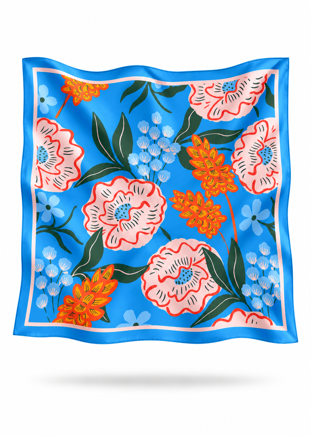 Tuch 'Flower' Azur