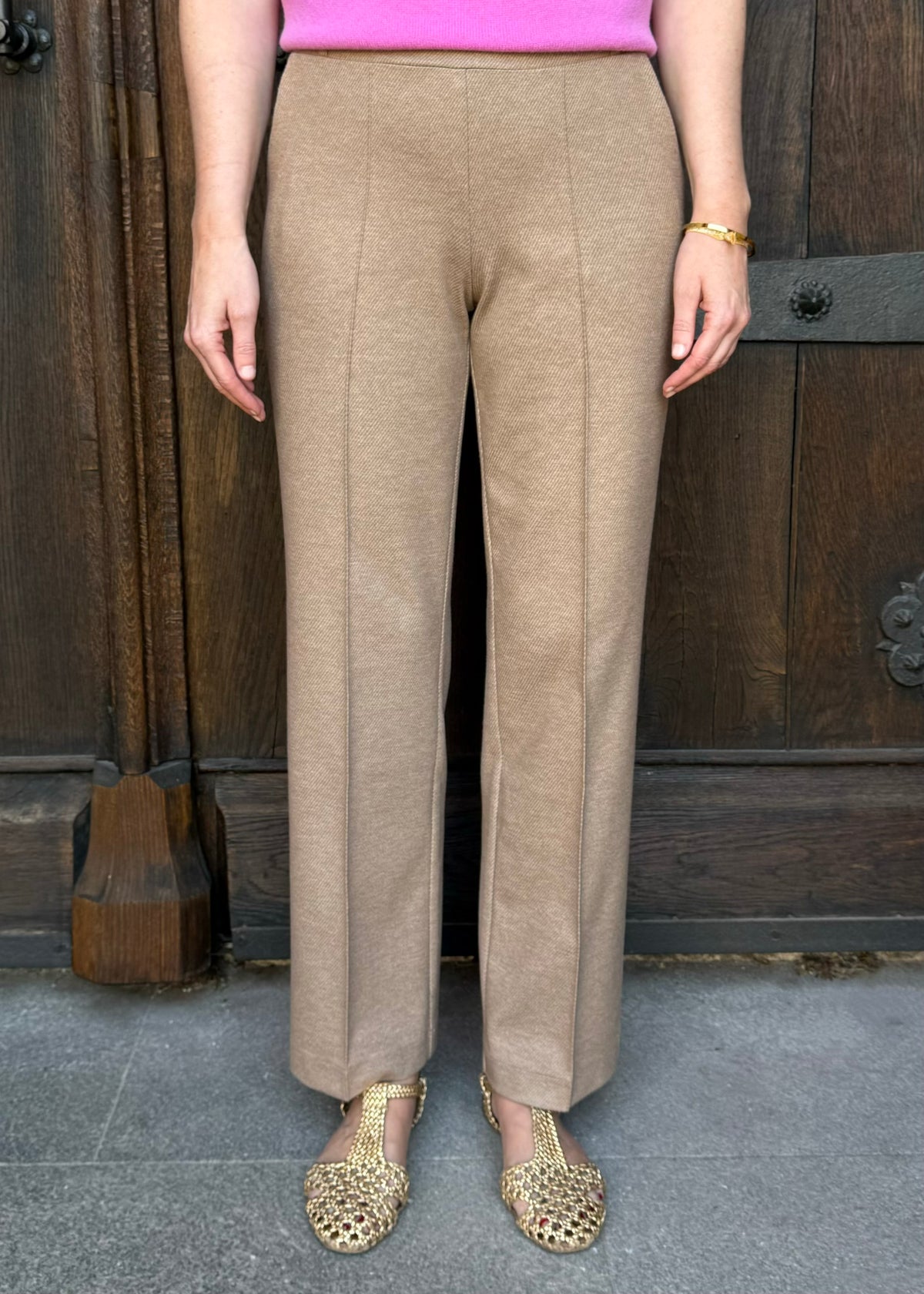 7/8 Flanell-Hose mit Bundfalte