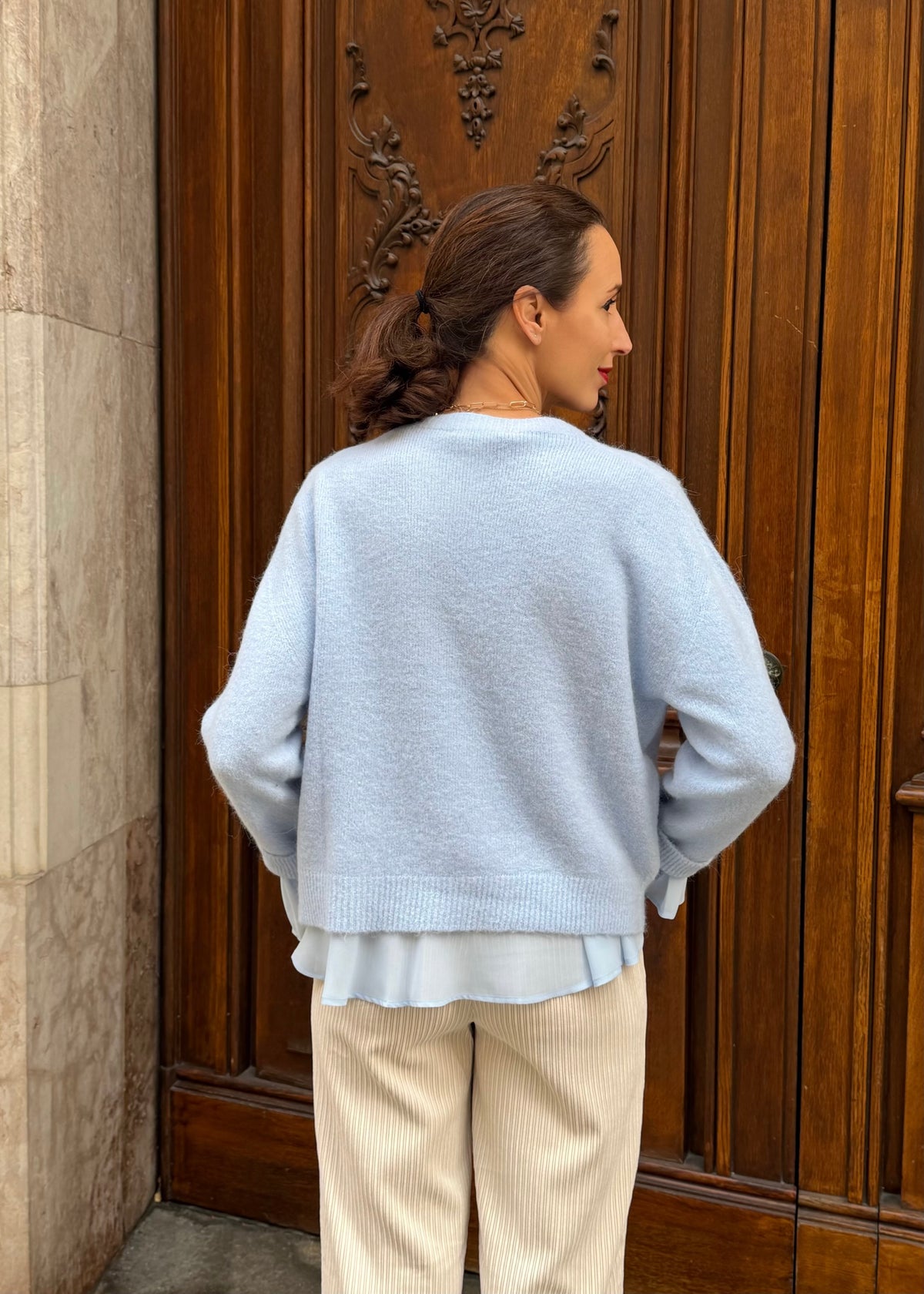 Strickpullover 'Hellblau'