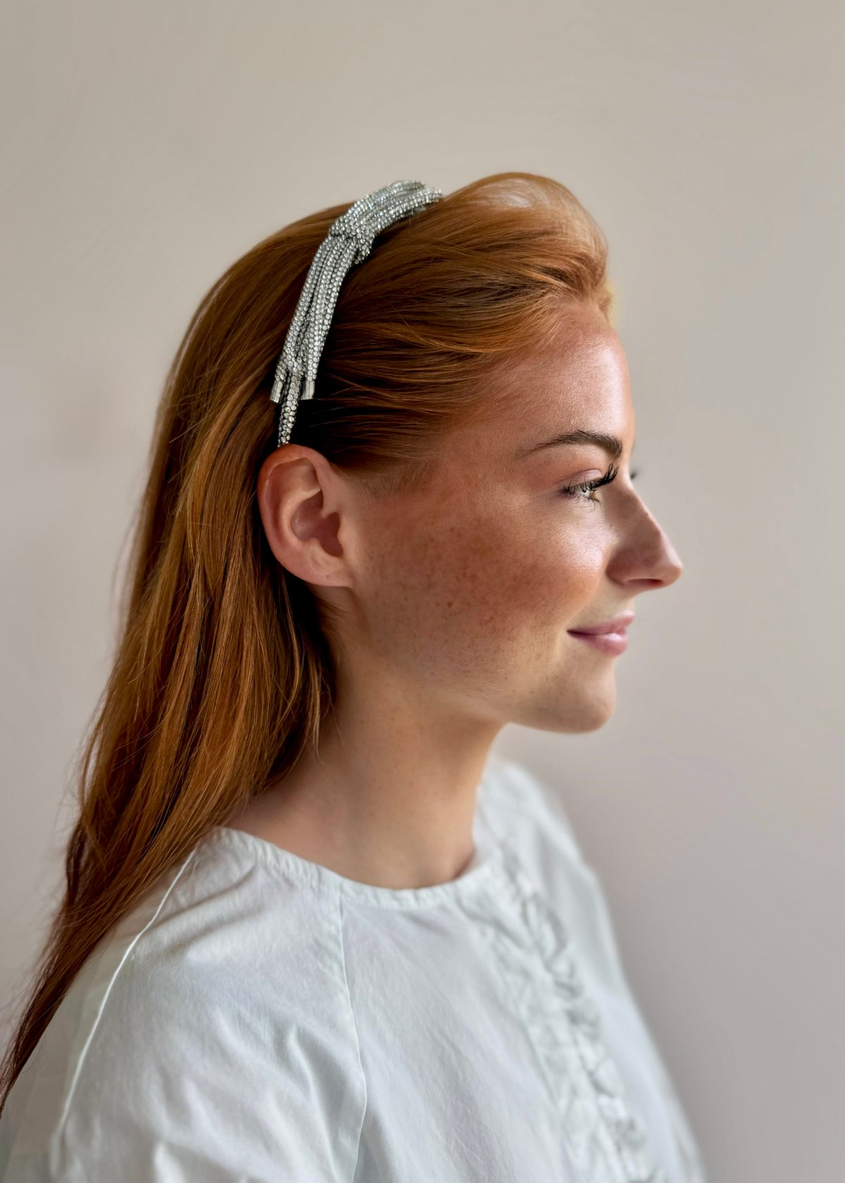 Haarreif mit Schleife 'Silber'