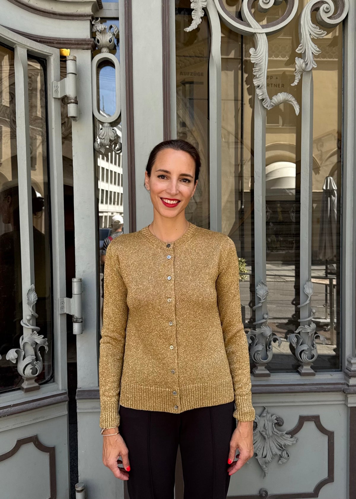Strickjacke Lurex &#39;Gold&#39;