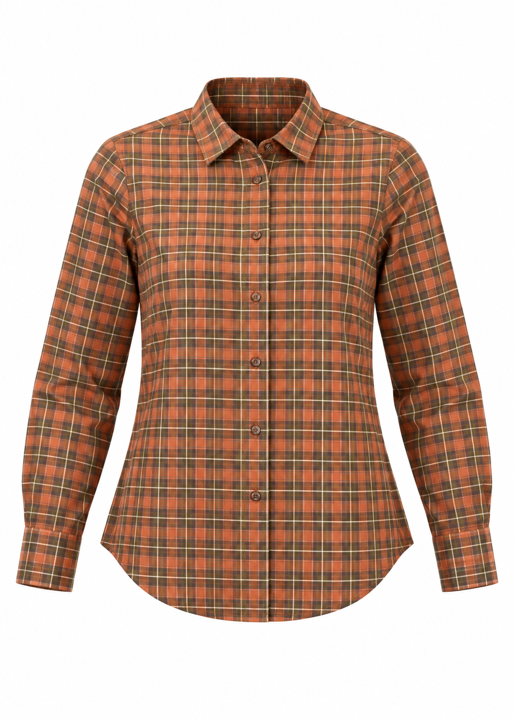 Hemdbluse 'Check' Zimt