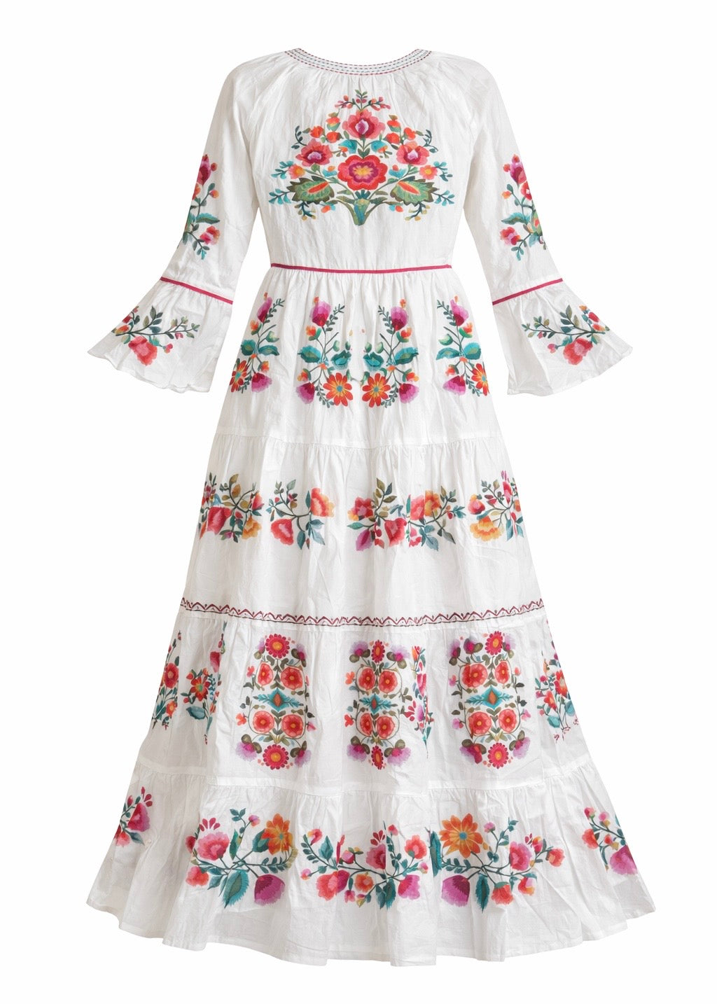 Maxi Stufenkleid 'Weiß'