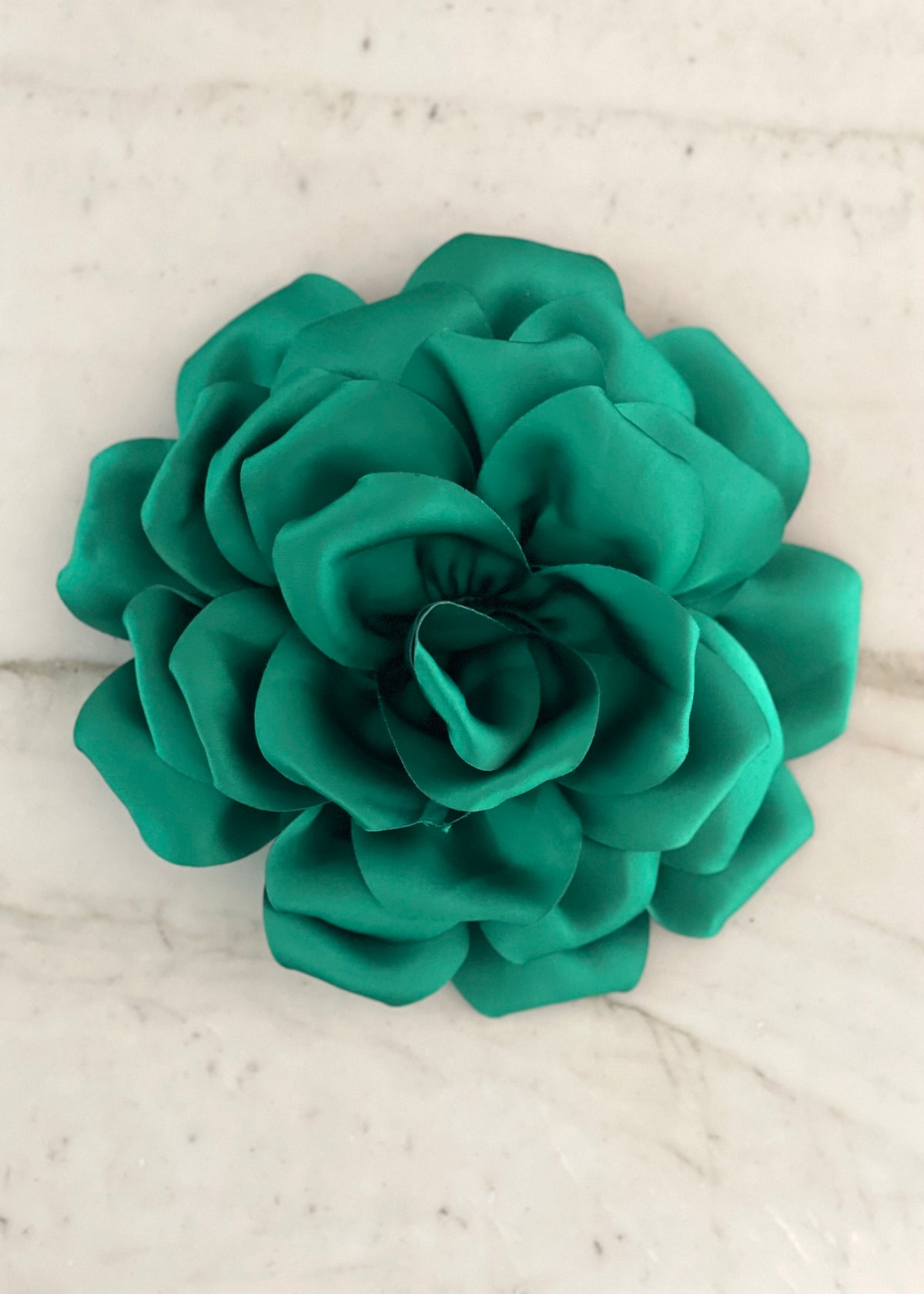 XL-Brosche Satin-Blüte &#39;Grün&#39;