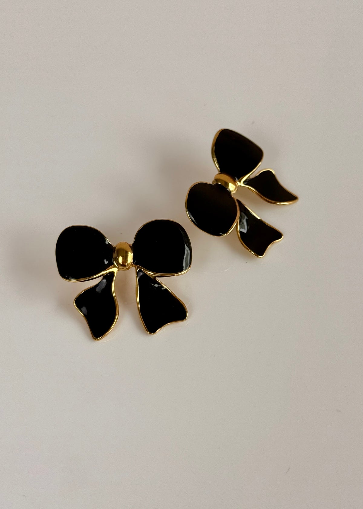 Ohrringe 'Schleife' Schwarz