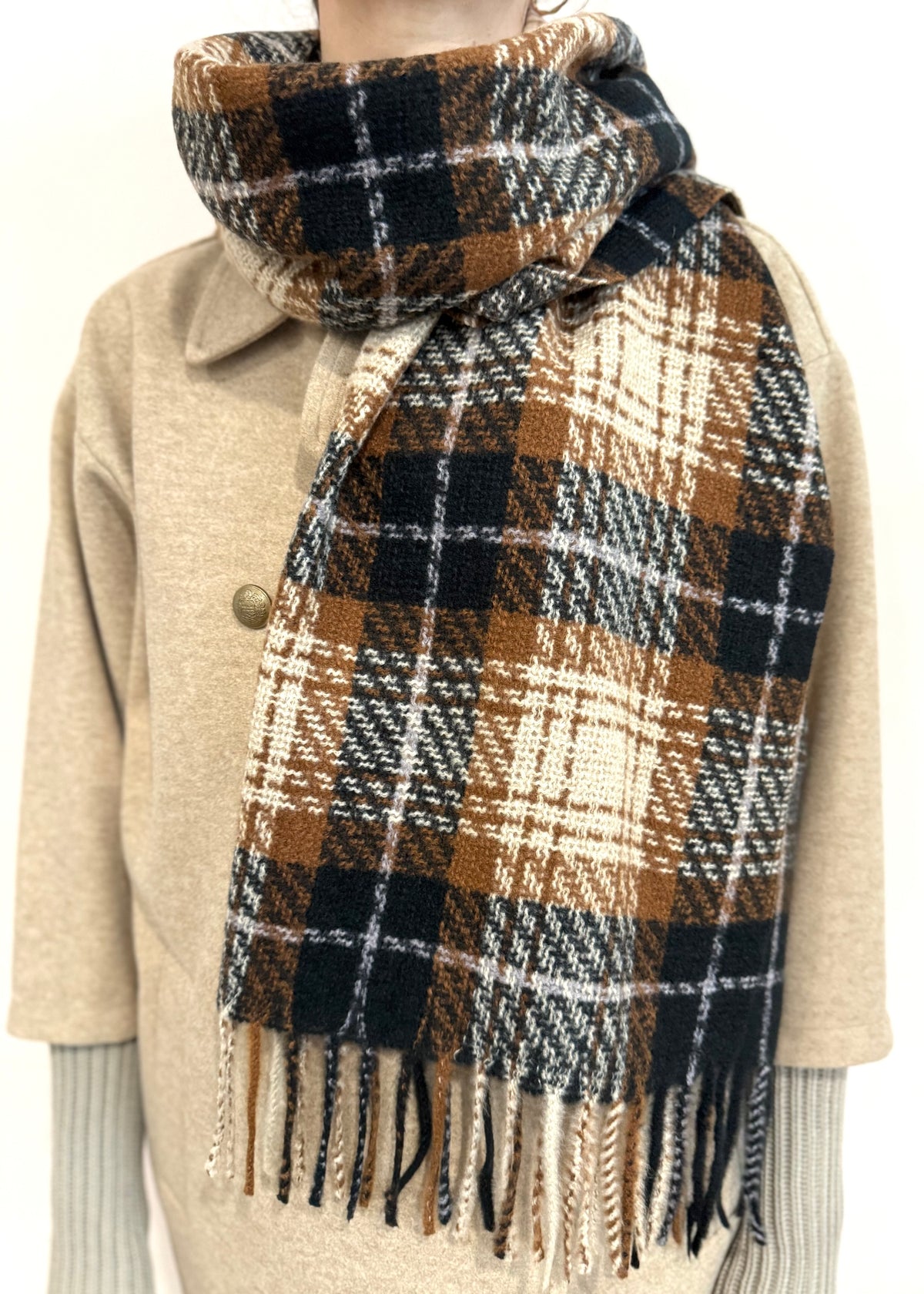 Karo Schal 'Braun-Beige'