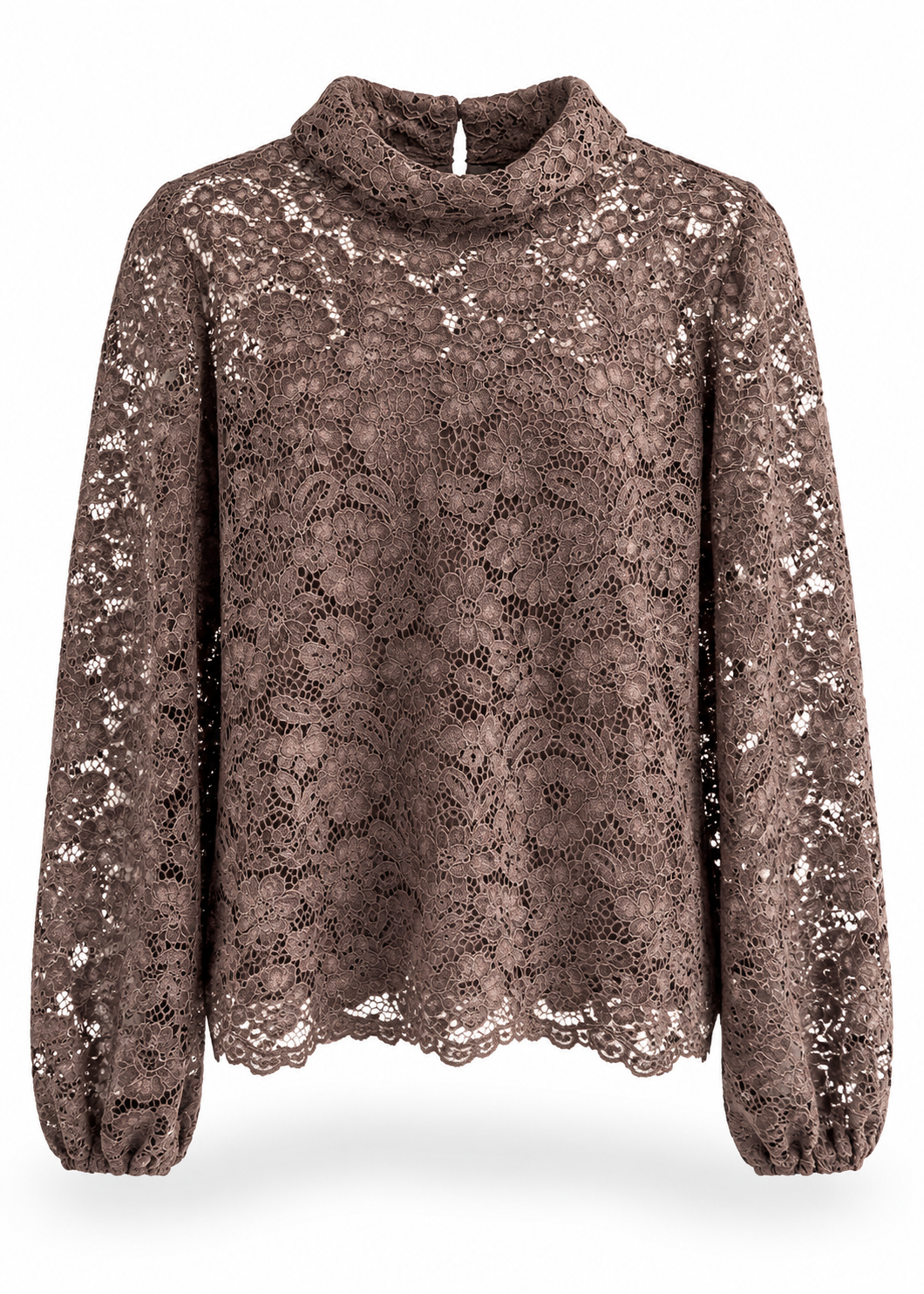 Bluse aus Spitze 'Braun'