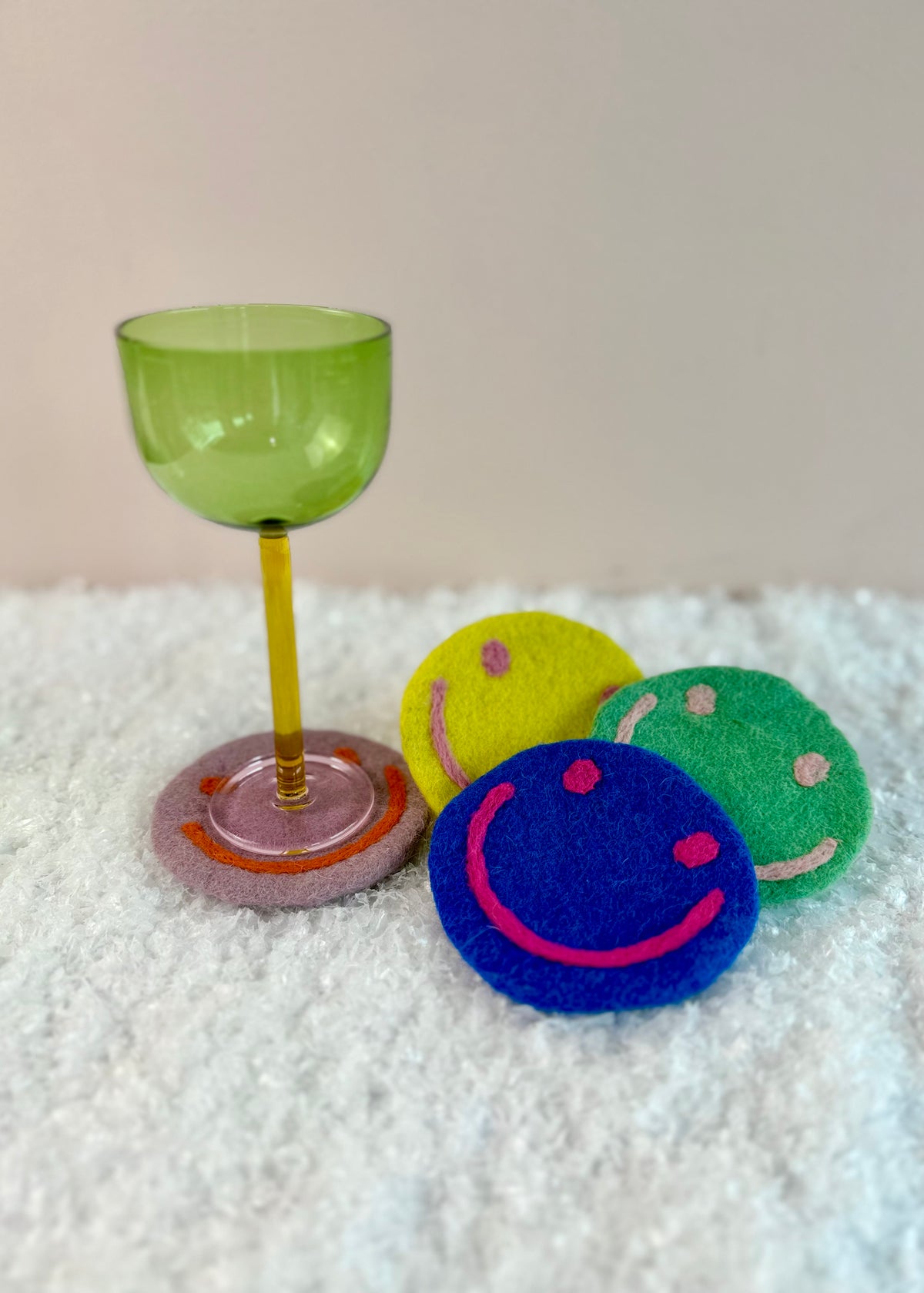 Glasuntersetzer 'Smiley'