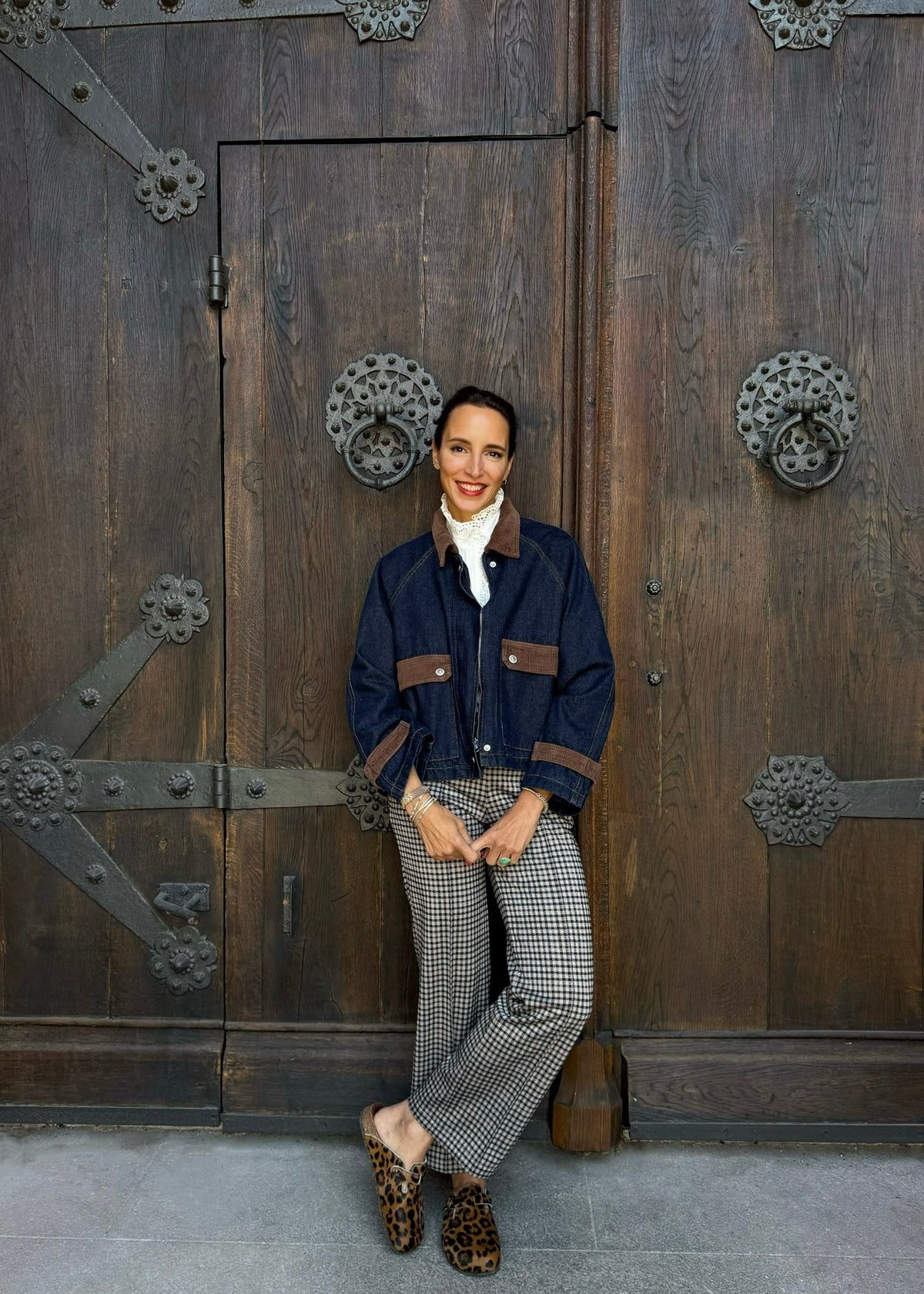 Jeansjacke mit Kord
