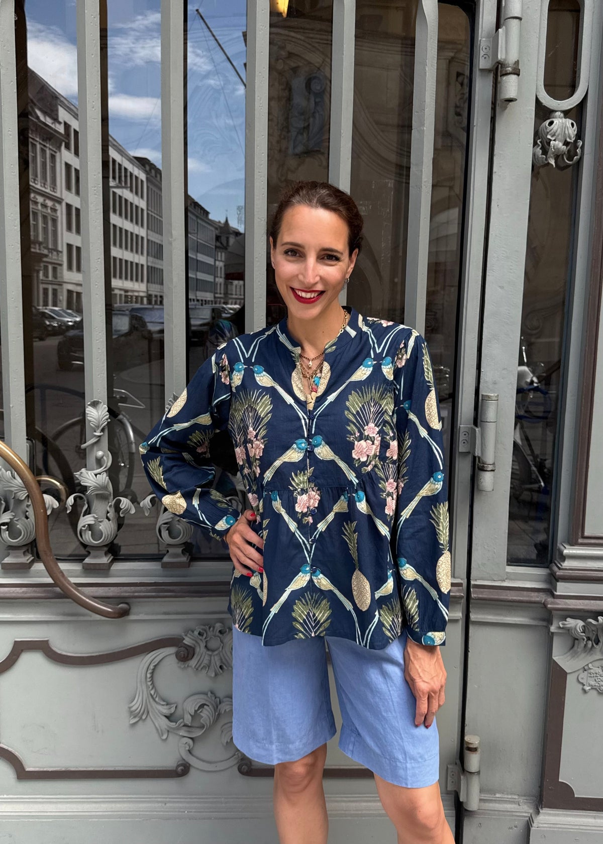 Bluse &#39;Paradies&#39; Navy