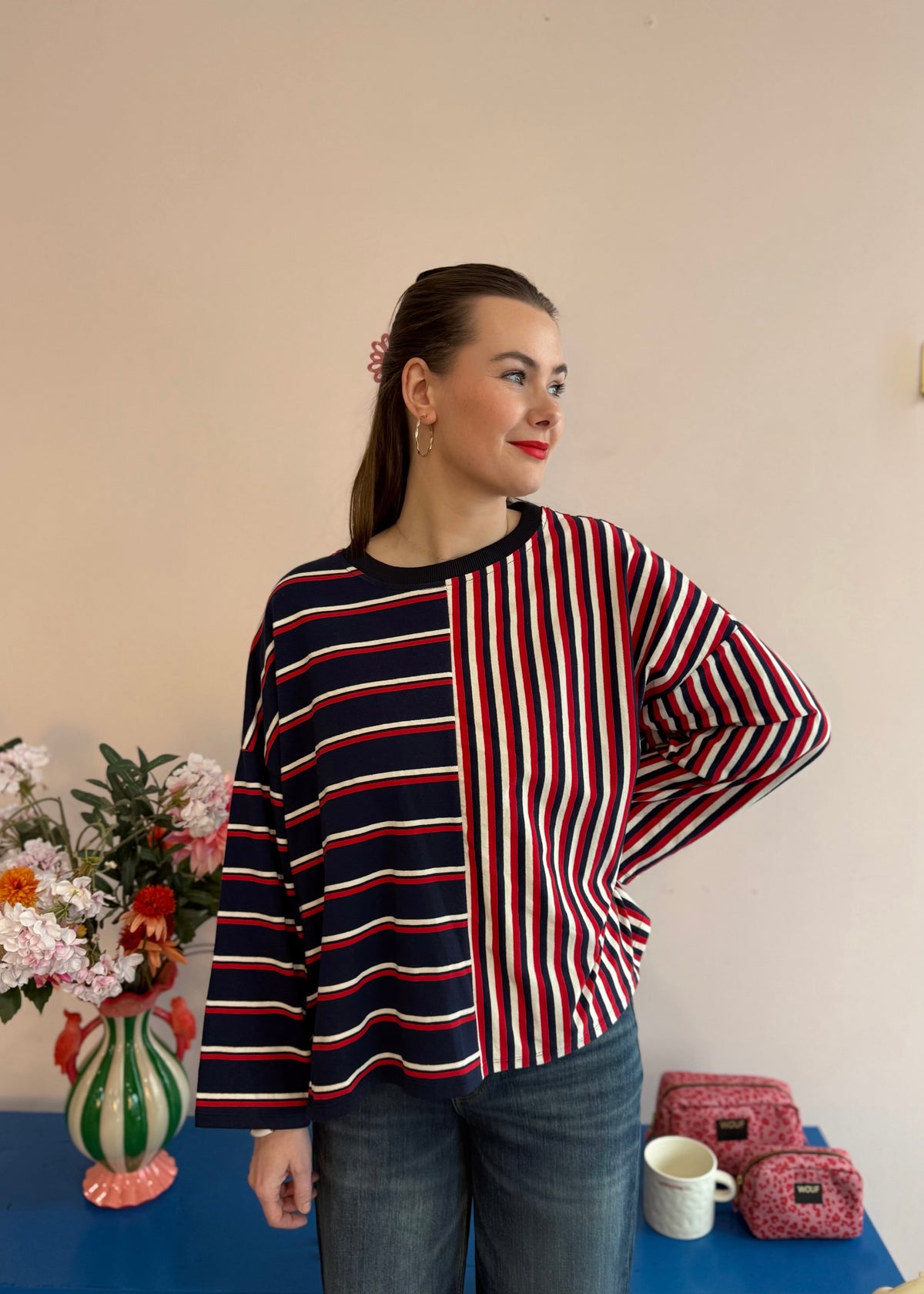 Sweatshirt 'Streifen'