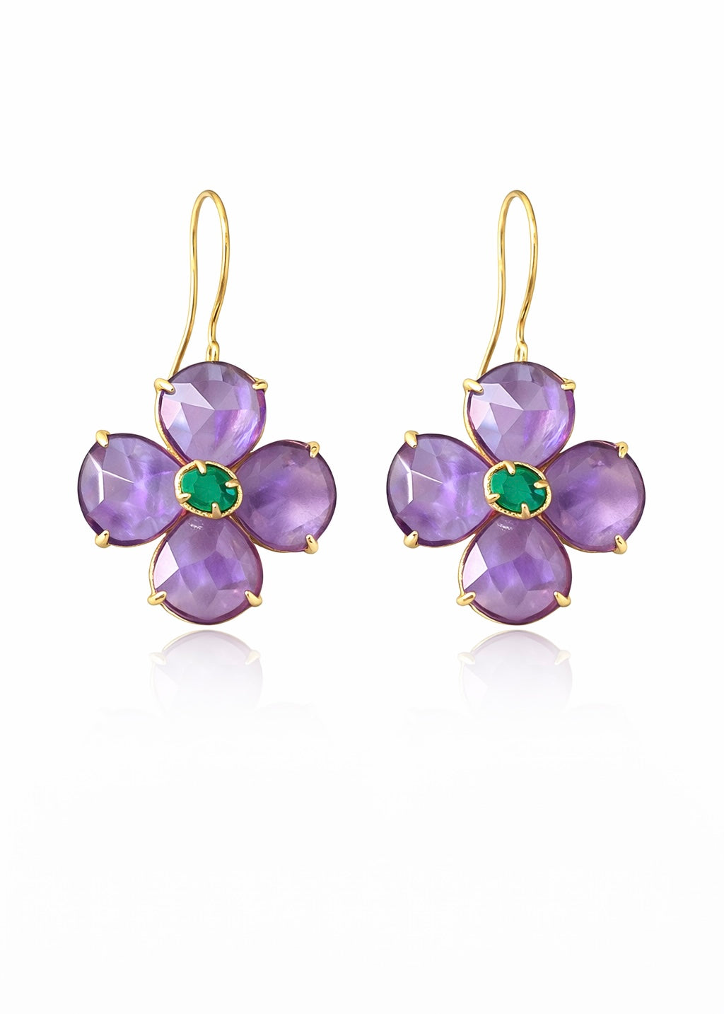Ohrringe 'Blume' Lila