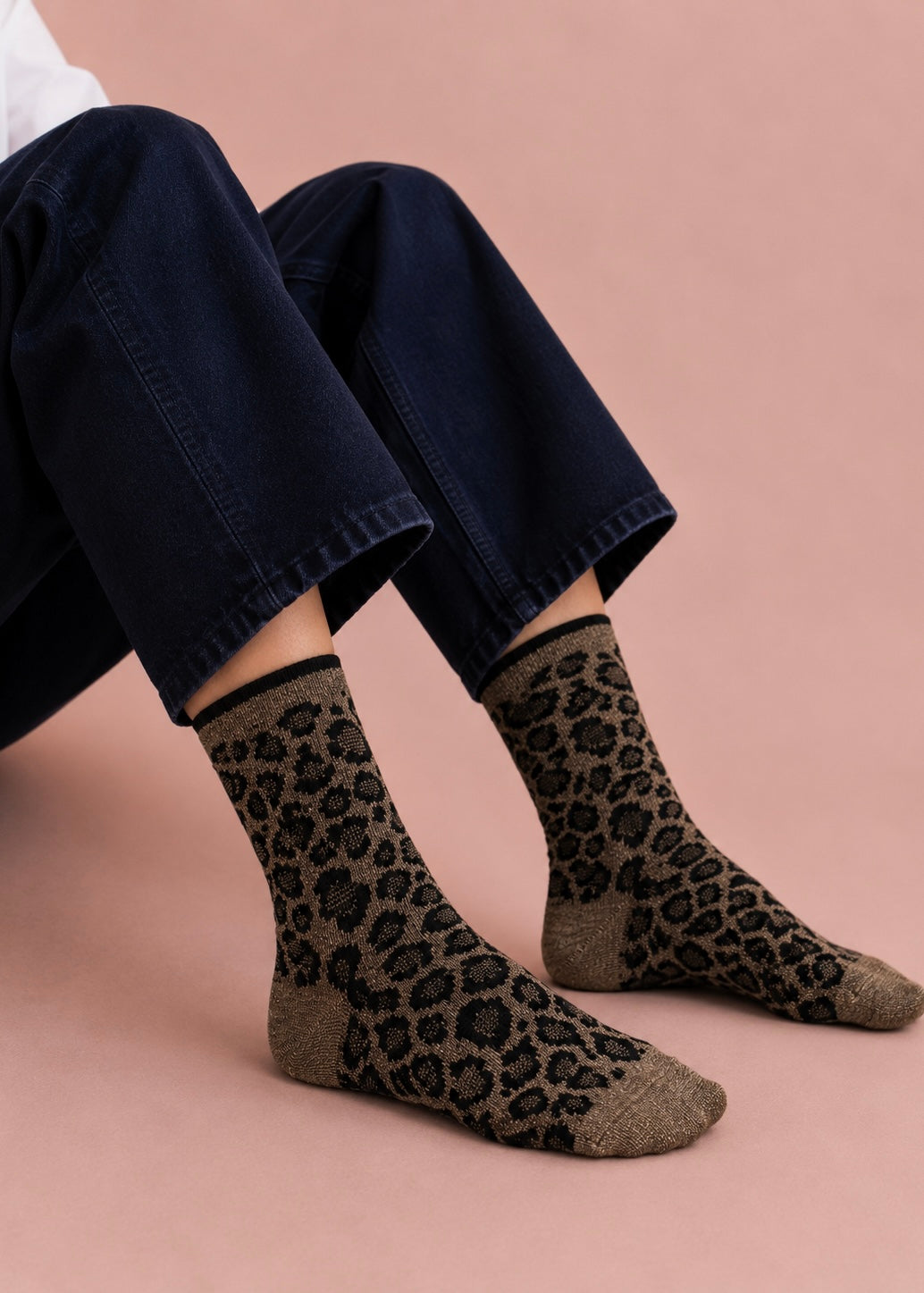 Socken mit Lurex 'Leo-Gold'