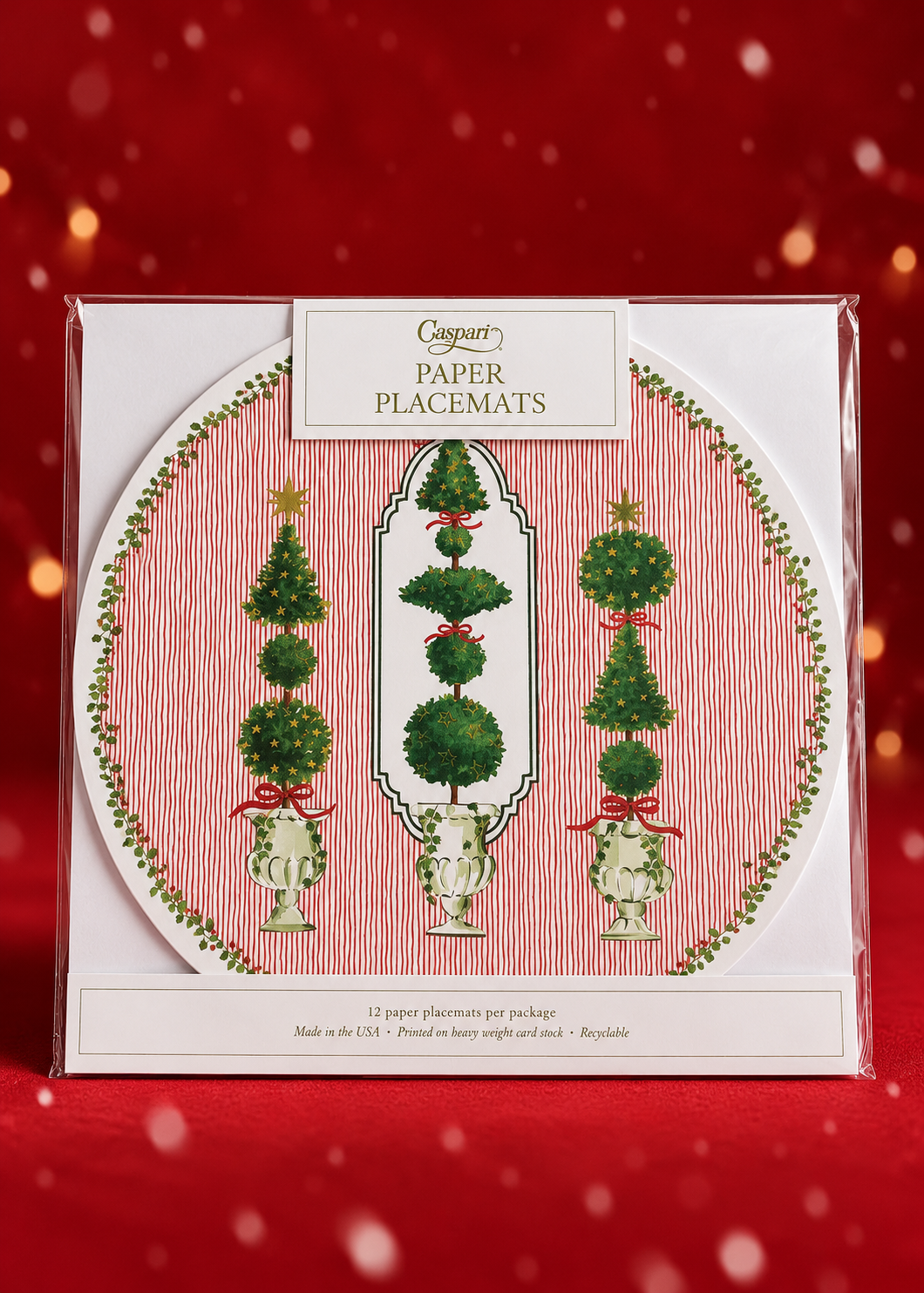 Tischsets Rund 'X-Mas & Stripes'