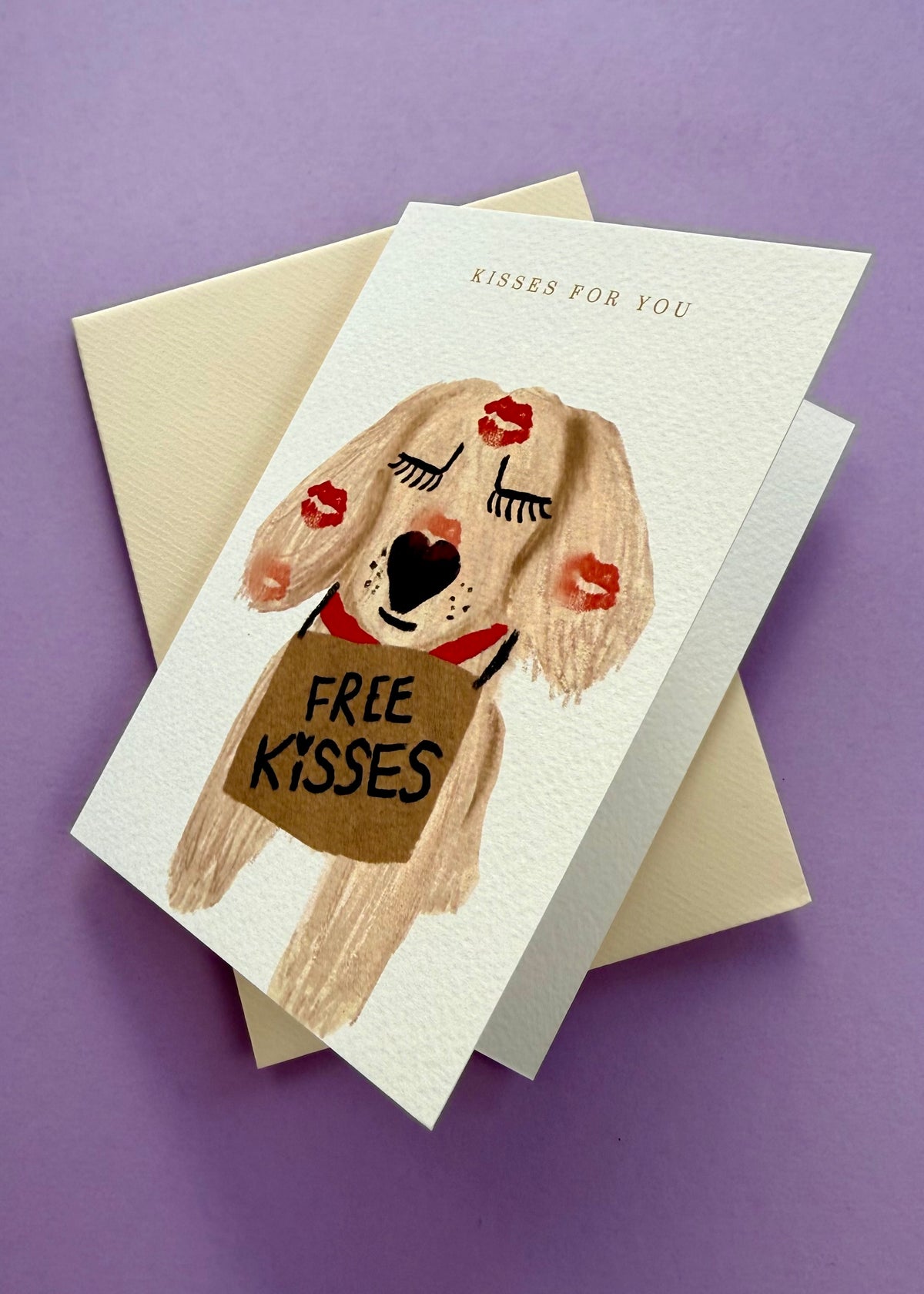 Karte &#39;Free Kisses&#39;