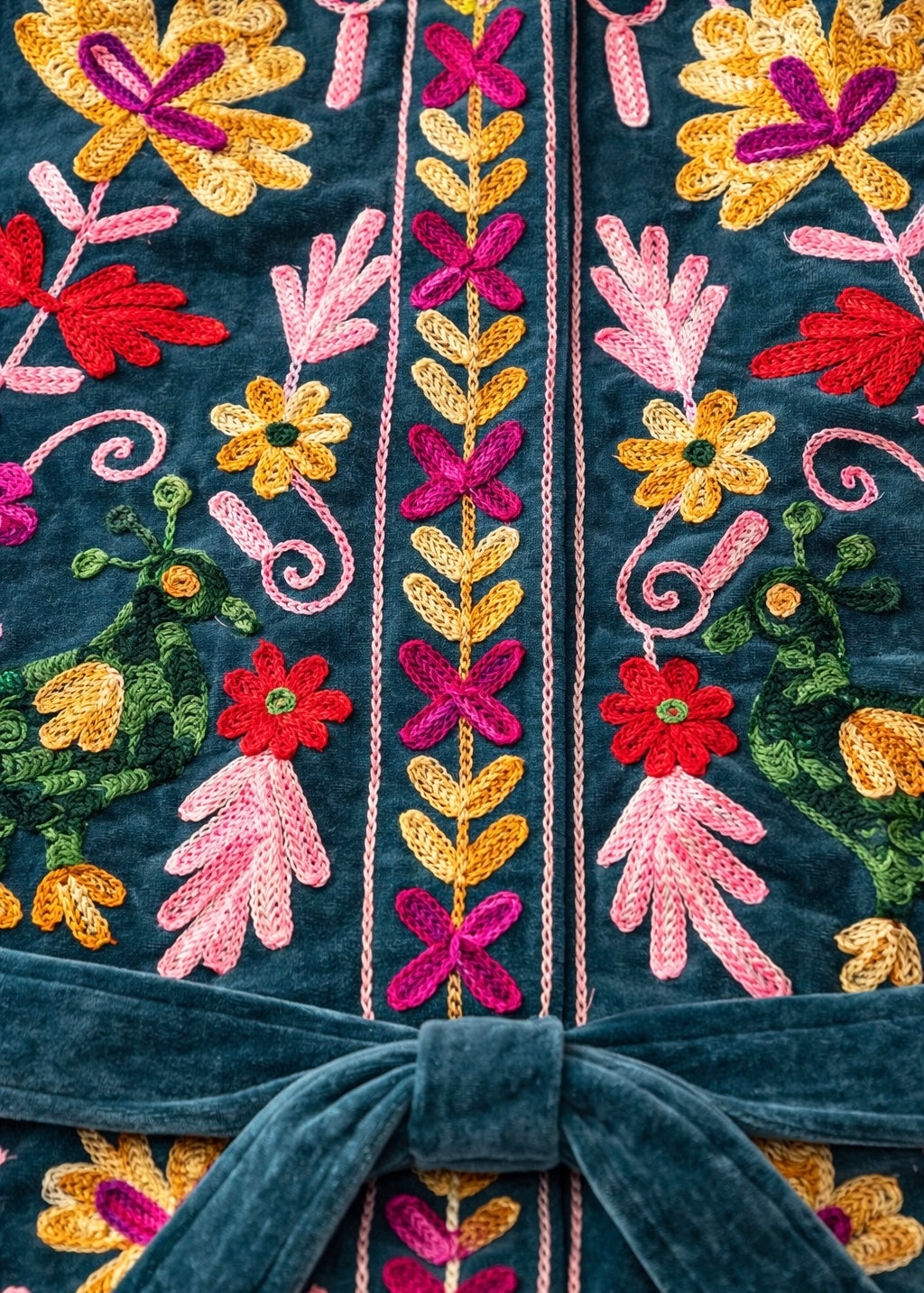 Bohoweste aus Samt 'Petrol'