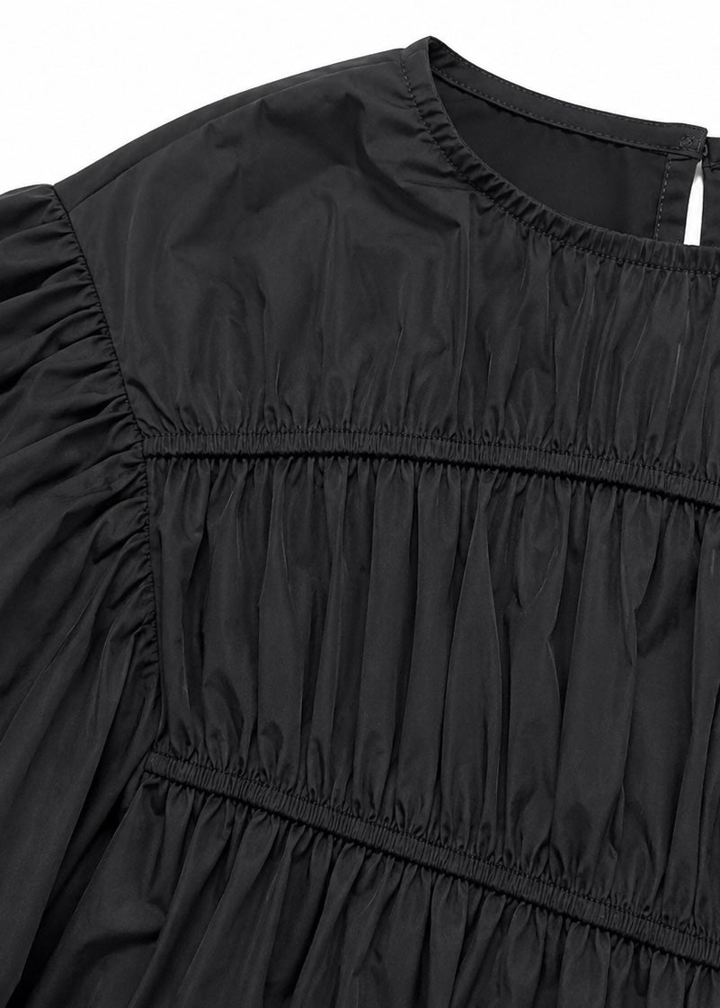 Bluse mit Ballonärmeln 'Schwarz'