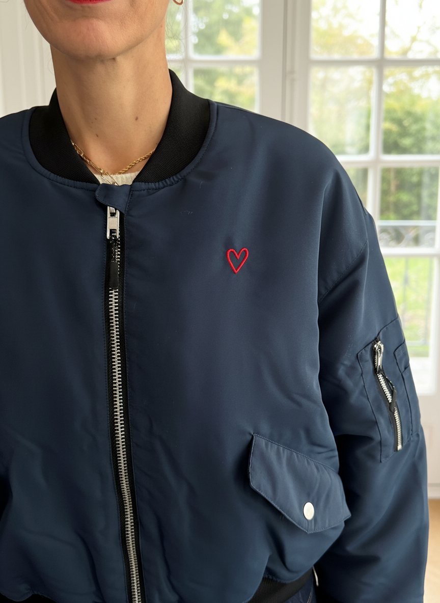 Bomberjacke mit Herz