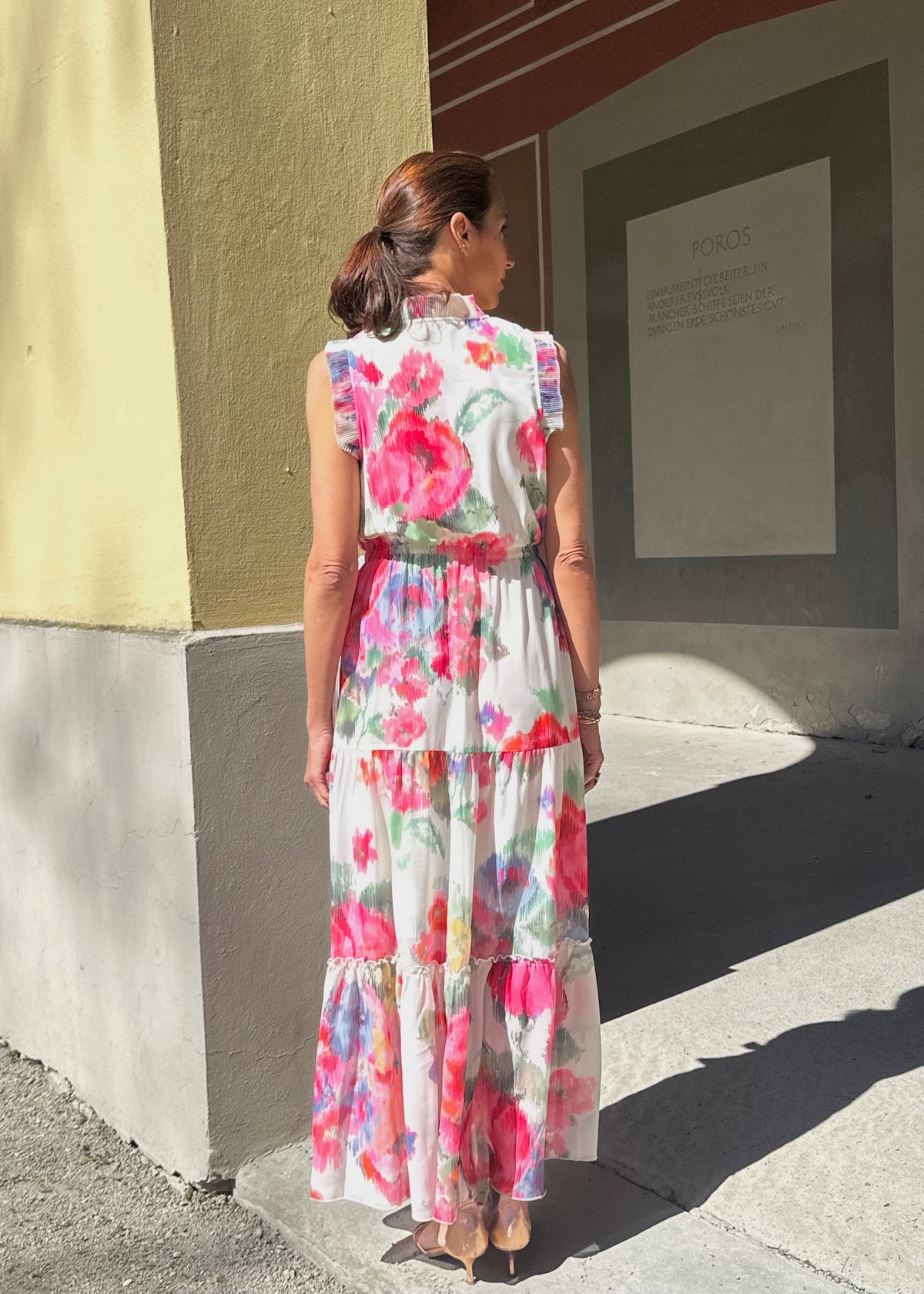 Maxi Stufenkleid &#39;Blumen&#39;