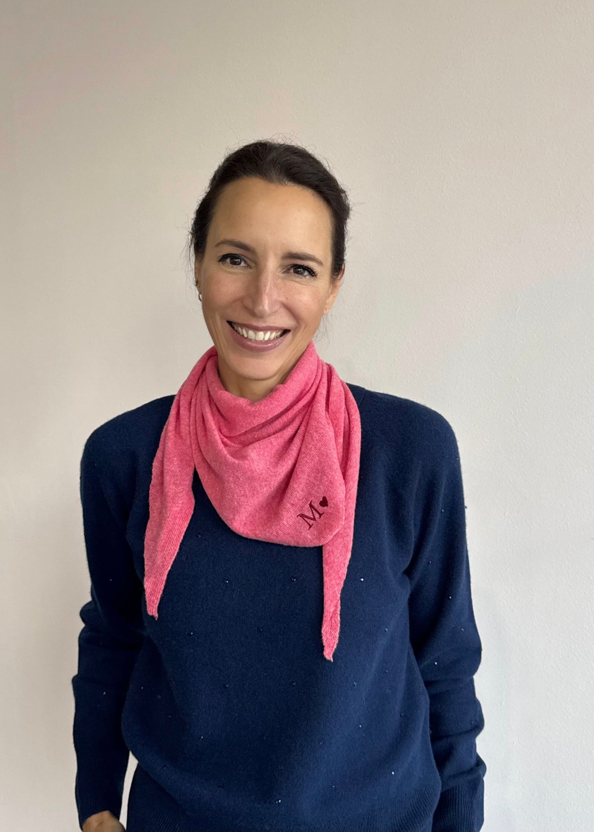 Dreiecksschal Rosa personalisiert