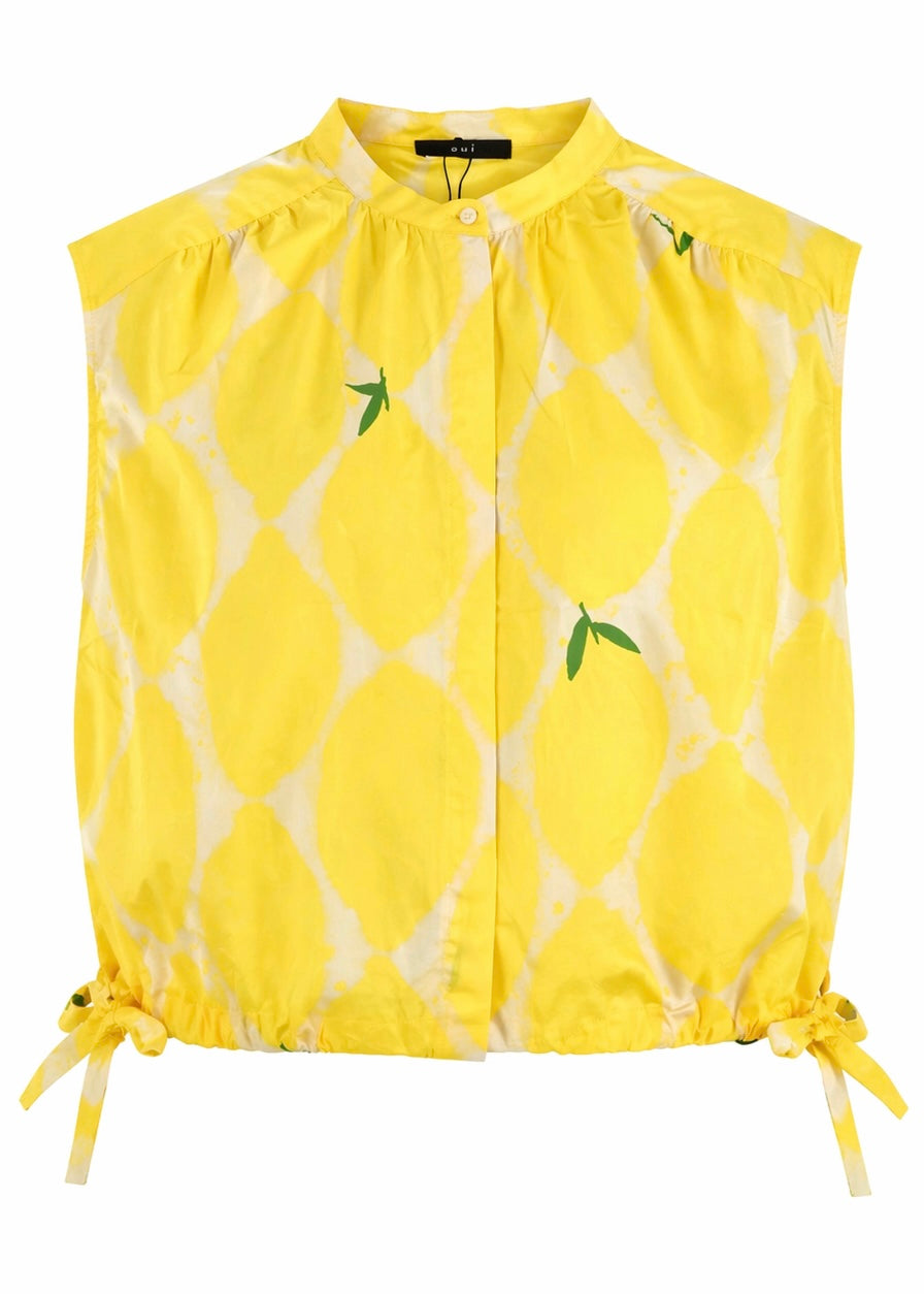 Crop-Bluse 'Zitrone'