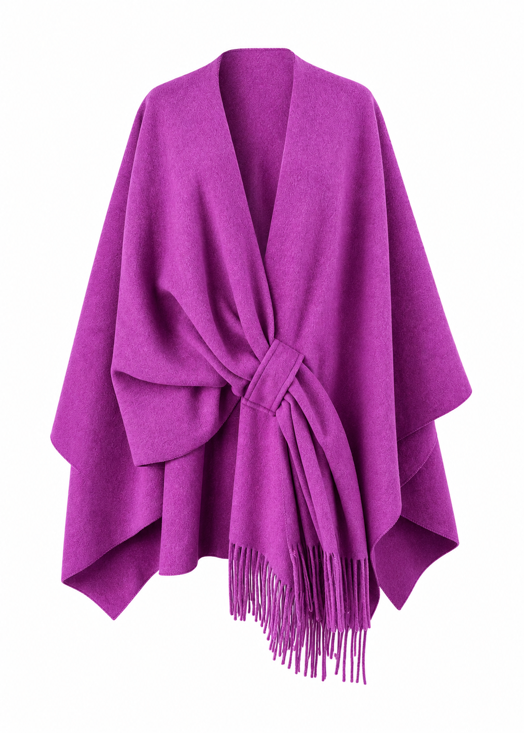 Cape mit Fransen 'Violet'