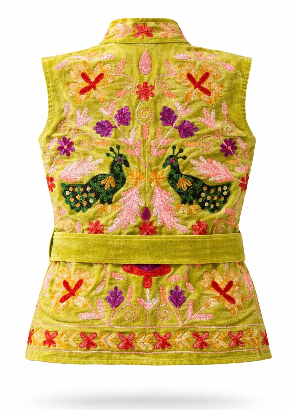 Bohoweste aus Samt 'Lime'