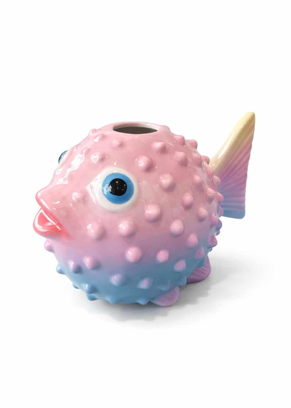 Vase 'Kugelfisch' Blau