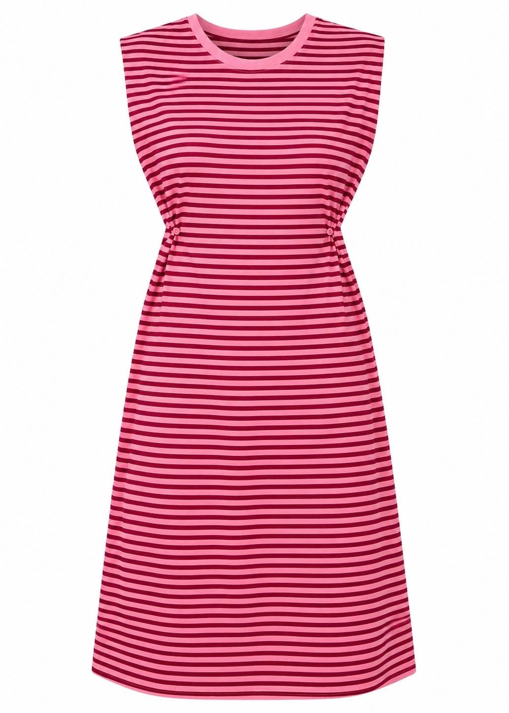 Kleid mit Streifen 'Beere'
