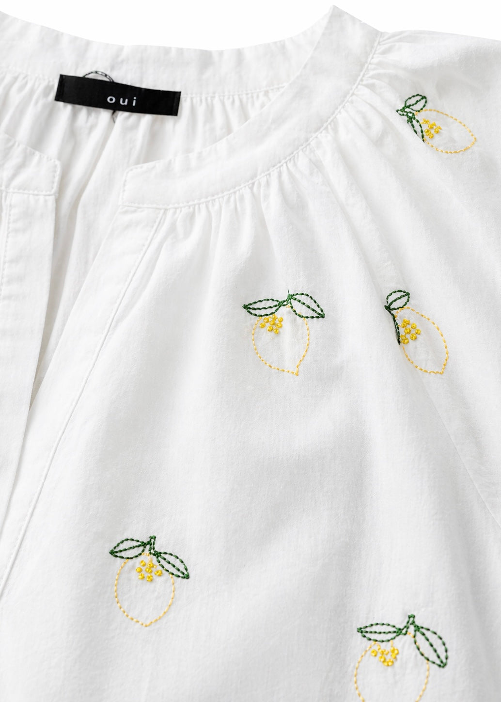 Bluse bestickt 'Zitrone'