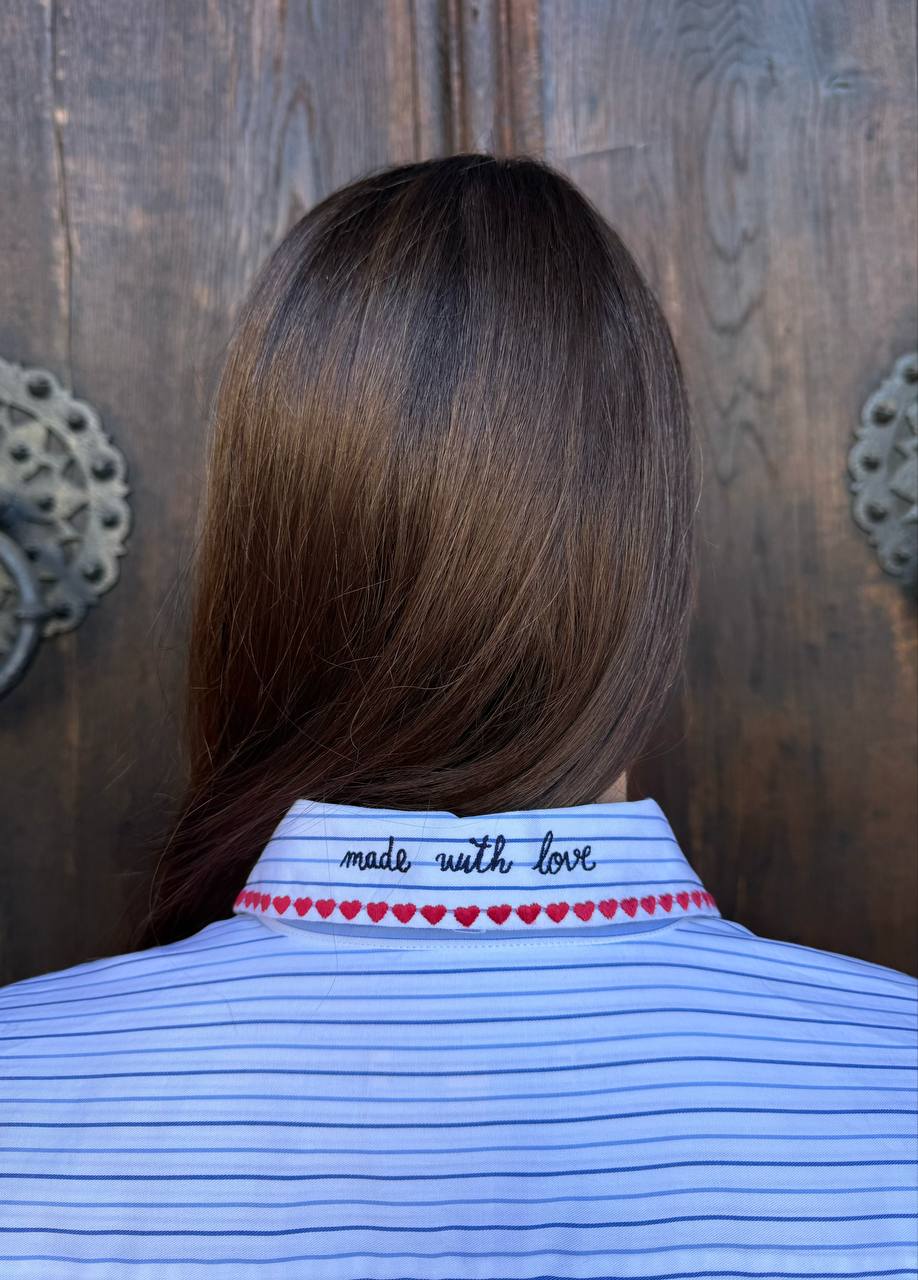Hemdbluse &#39;Made With Love&#39;