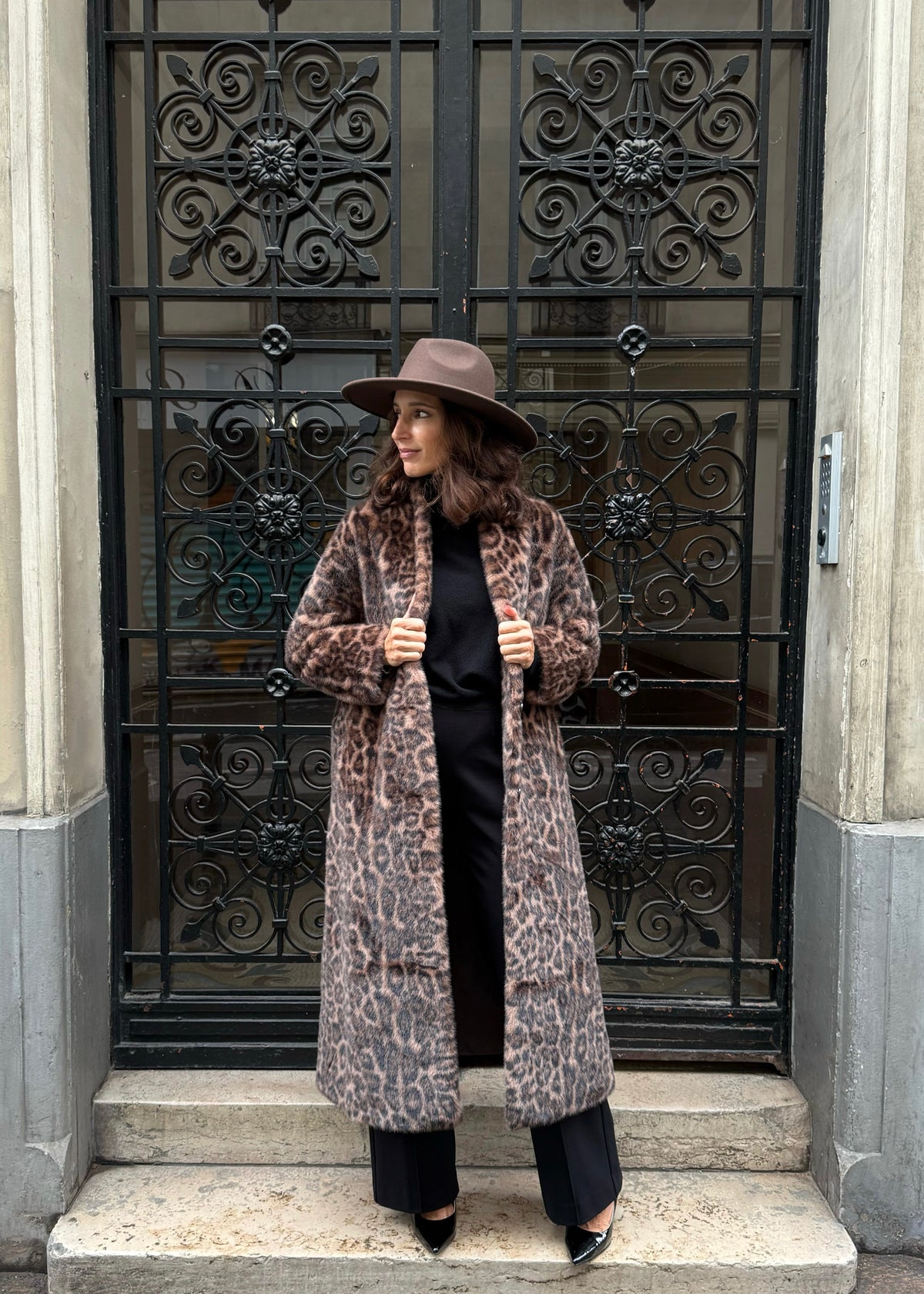 Mantel aus Fake-Fur &#39;Leo&#39;