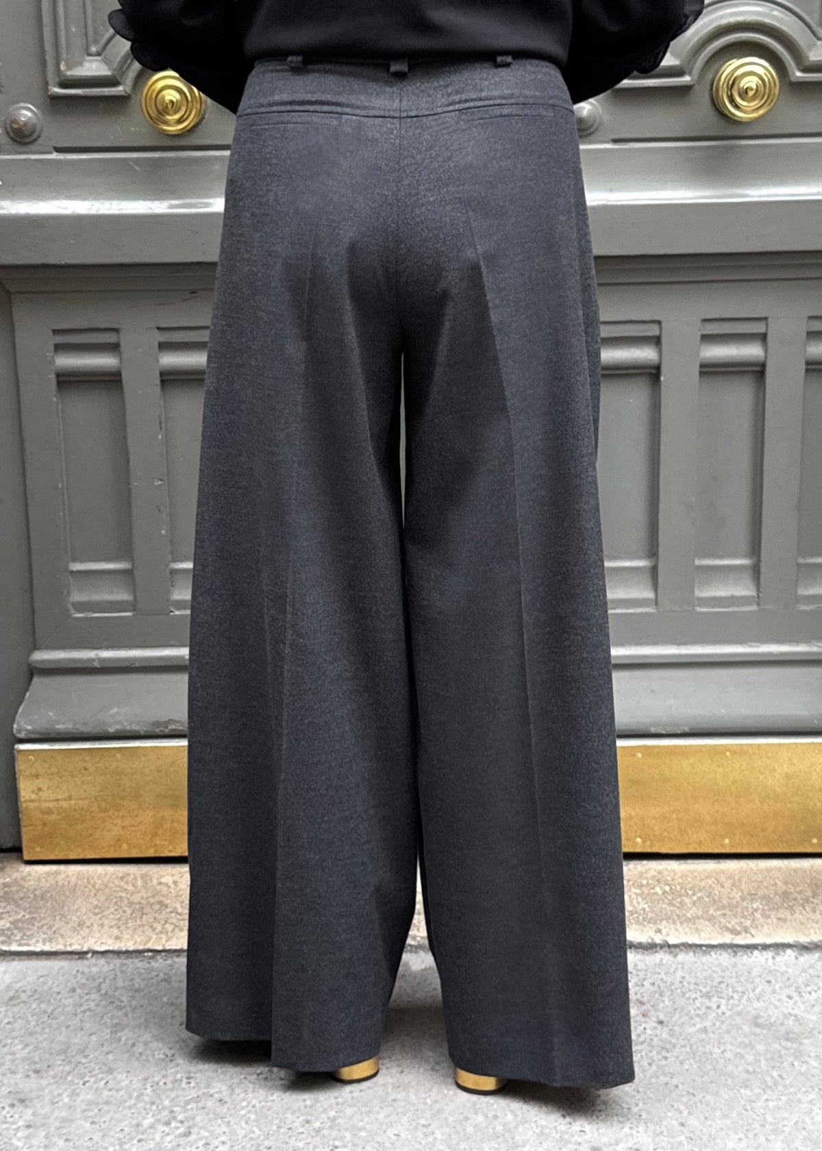 Flannell-Hose mit Glitzer &#39;Anthrazit&#39;