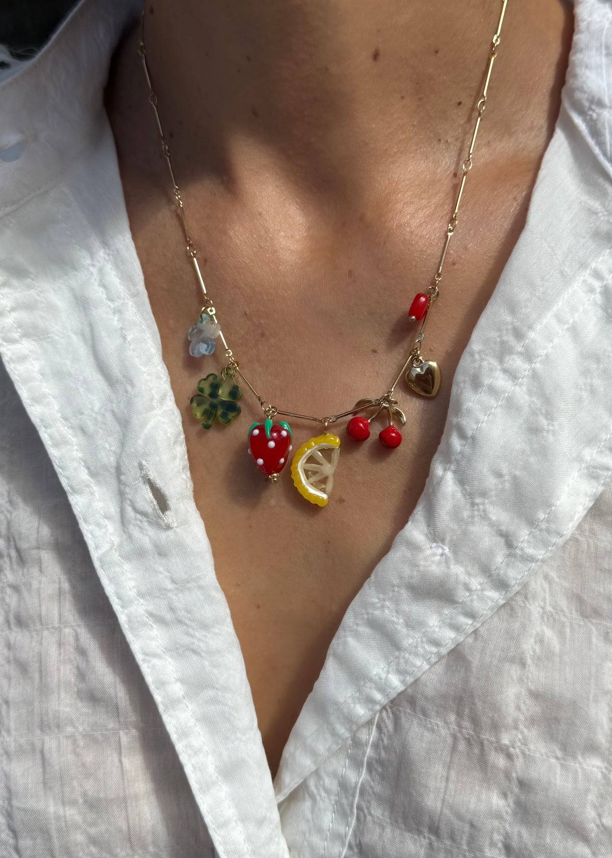 Kette lang &#39;Erdbeere&#39;