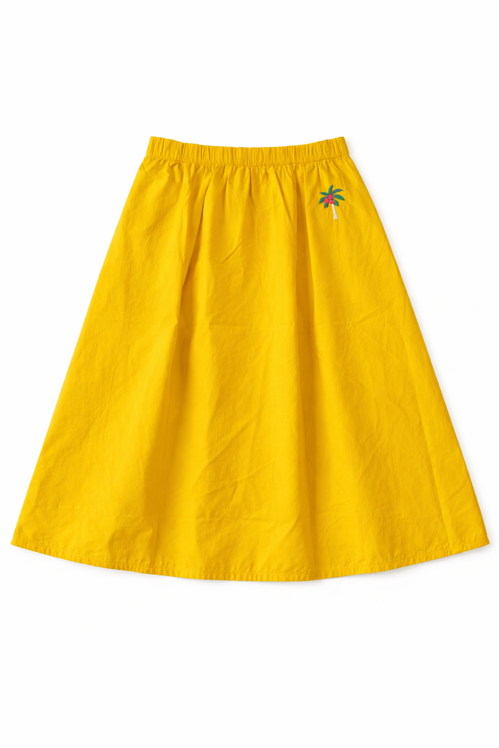 Midirock mit Stickerei 'Curry'