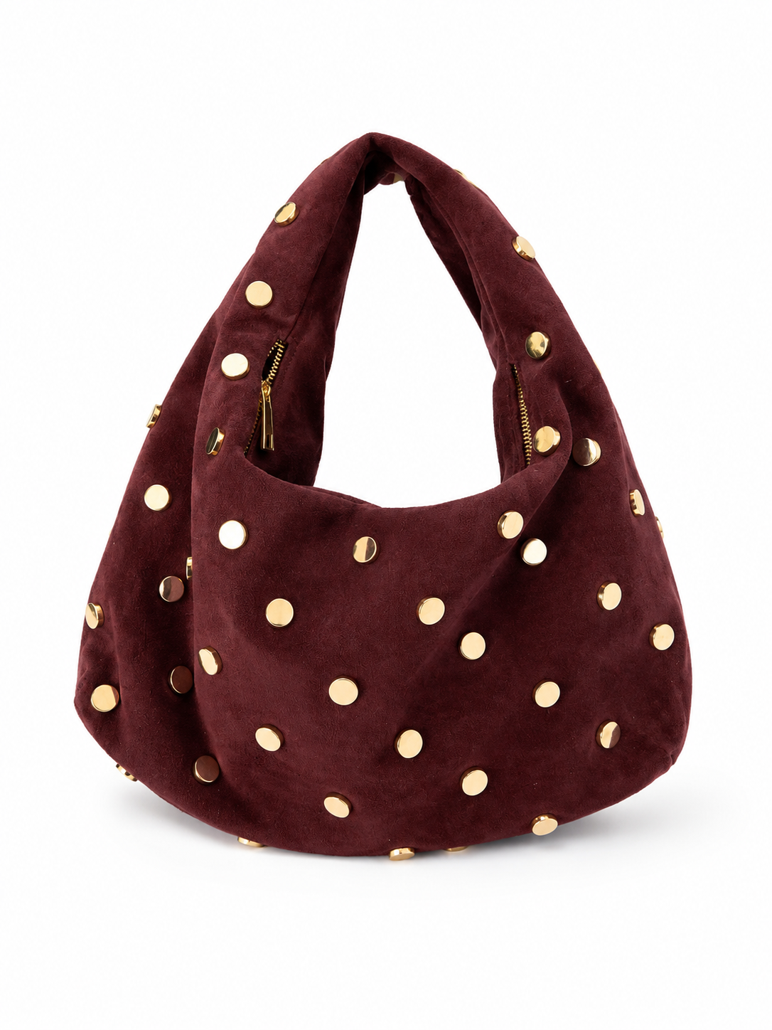 Tasche mit Nieten 'Bordeaux'