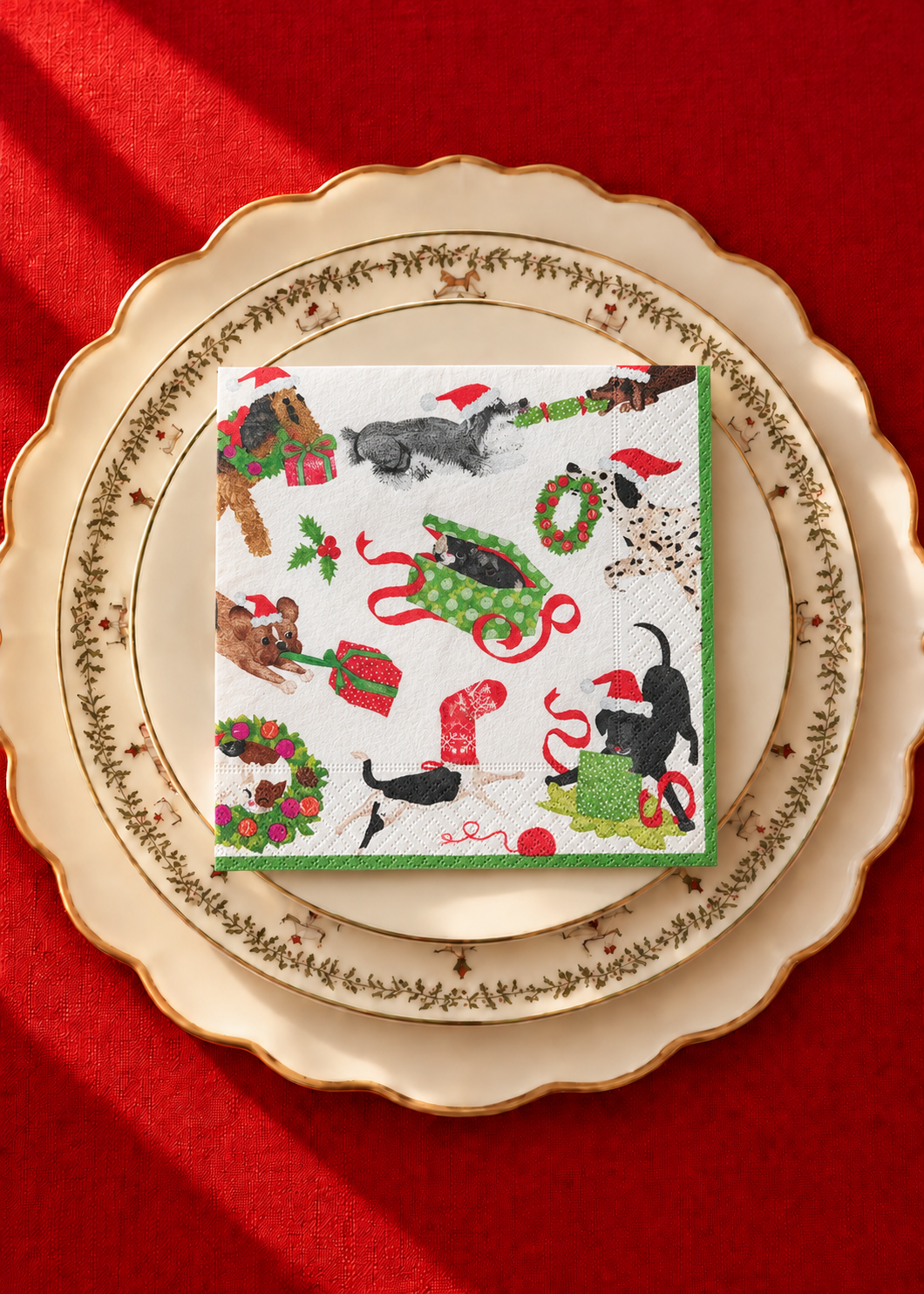 Servietten 'X-Mas Dog'