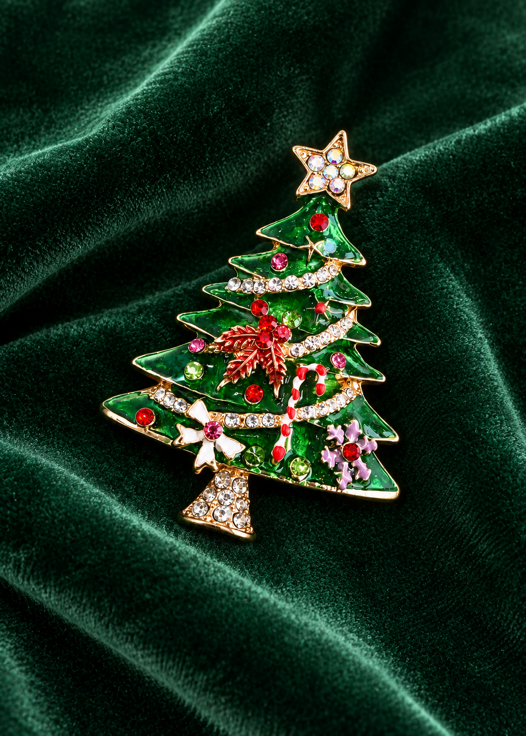 Brosche 'Weihnachtsbaum'