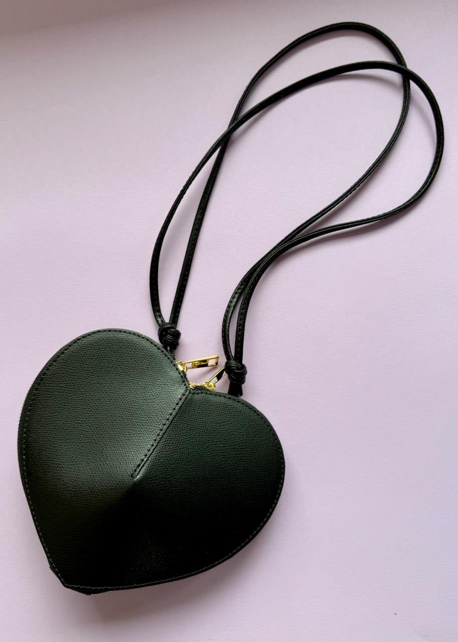 Schultertasche &#39;Herz&#39; Schwarz