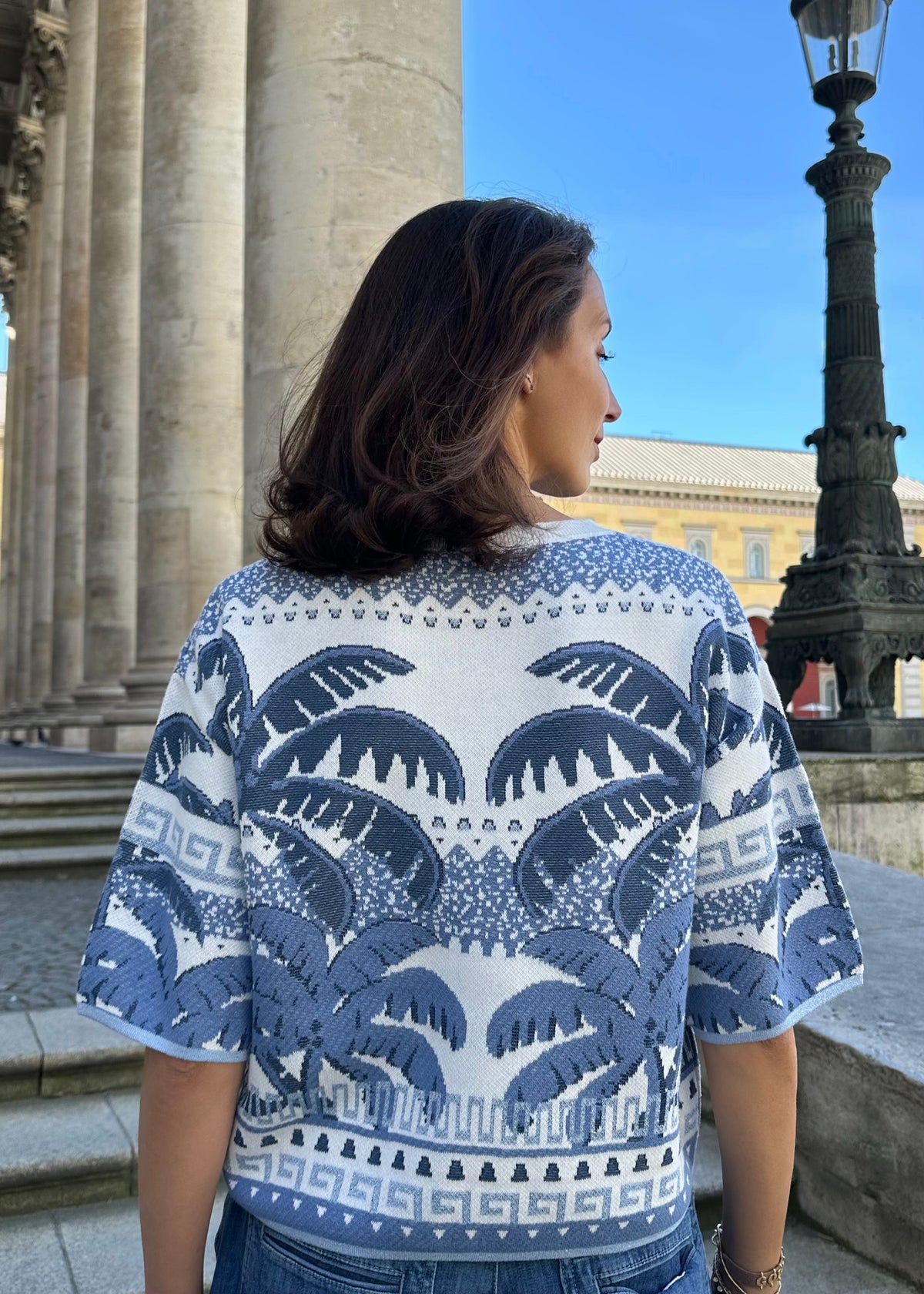 Strickpullover &#39;Palmen&#39;