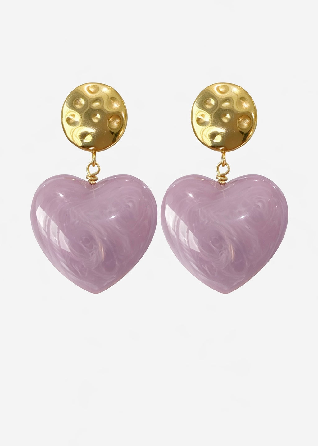 Ohrringe 'Herz' Amethyst