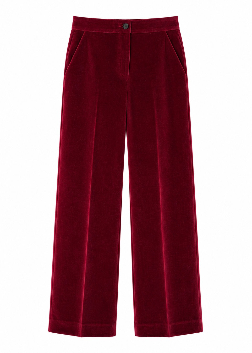 Bundfalten Hose aus Samt