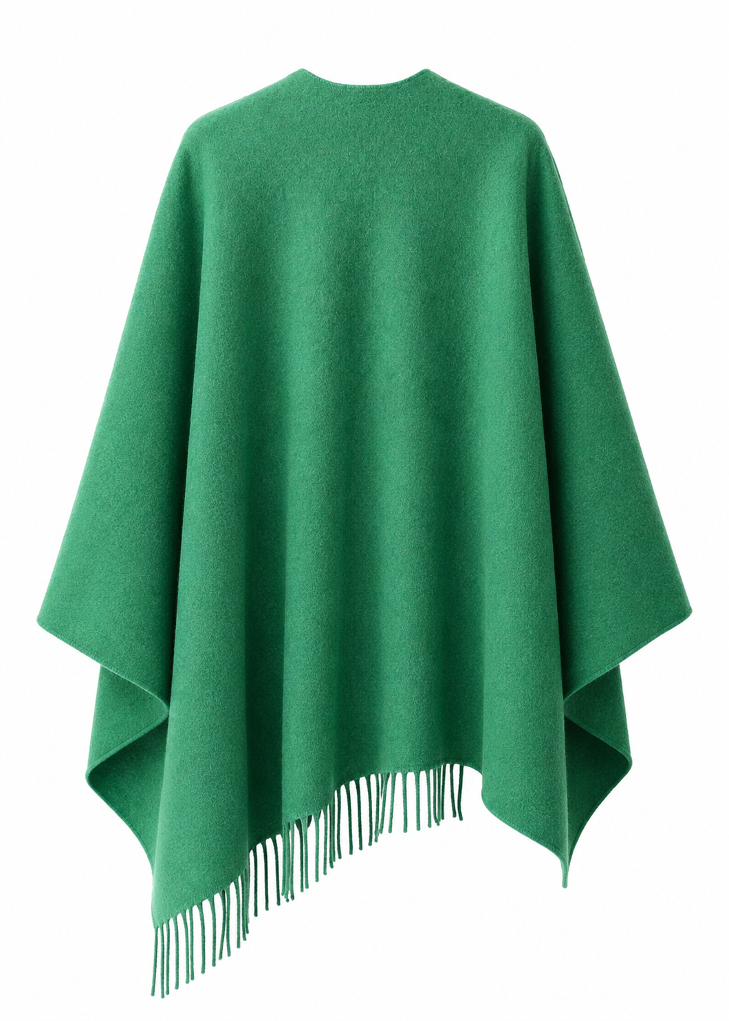 Cape mit Fransen 'Grün'