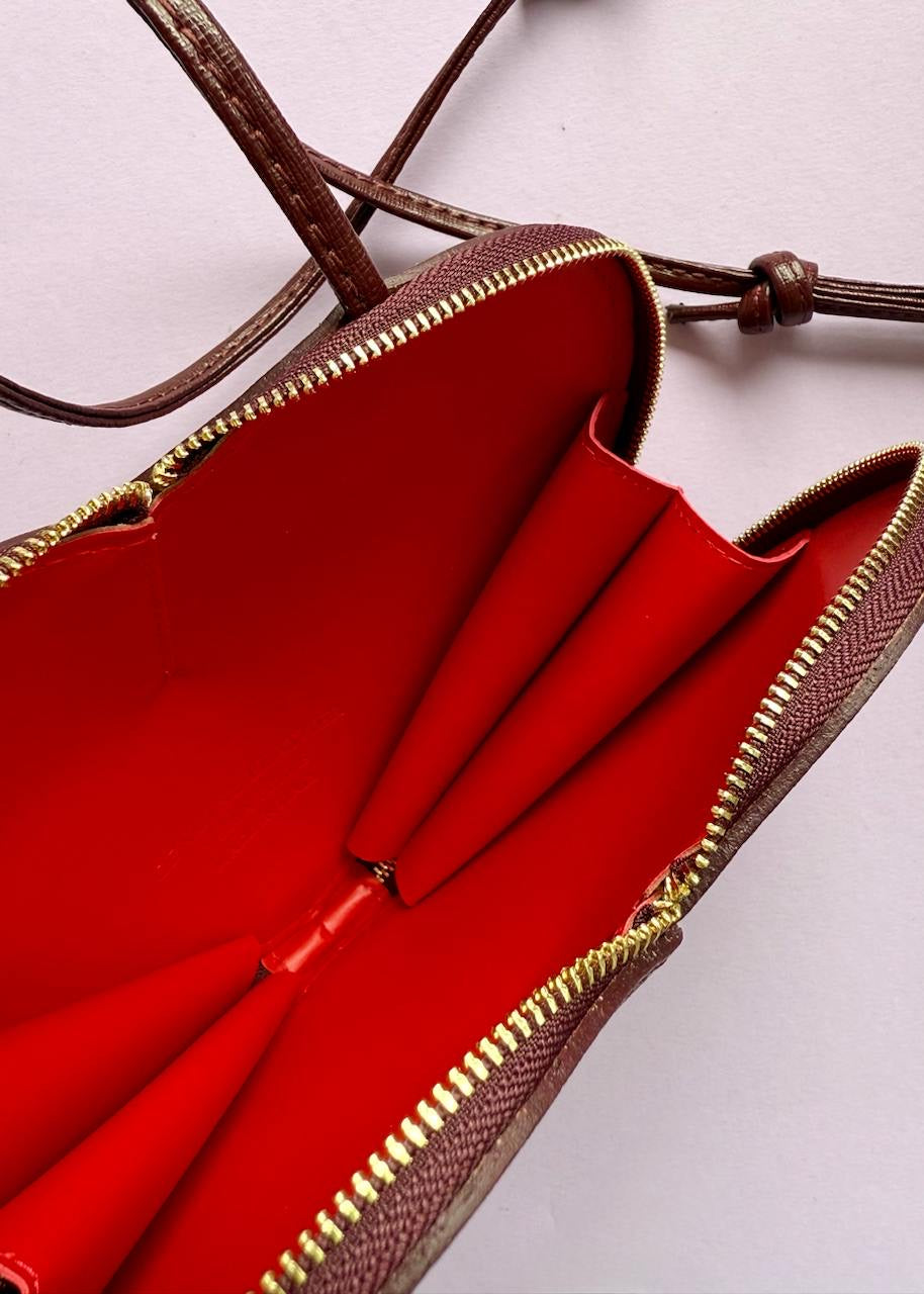 Schultertasche &#39;Herz&#39; Bordeaux
