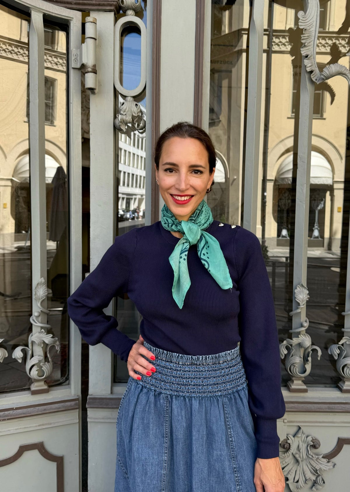 Tuch &#39;Sonne&#39; Türkis
