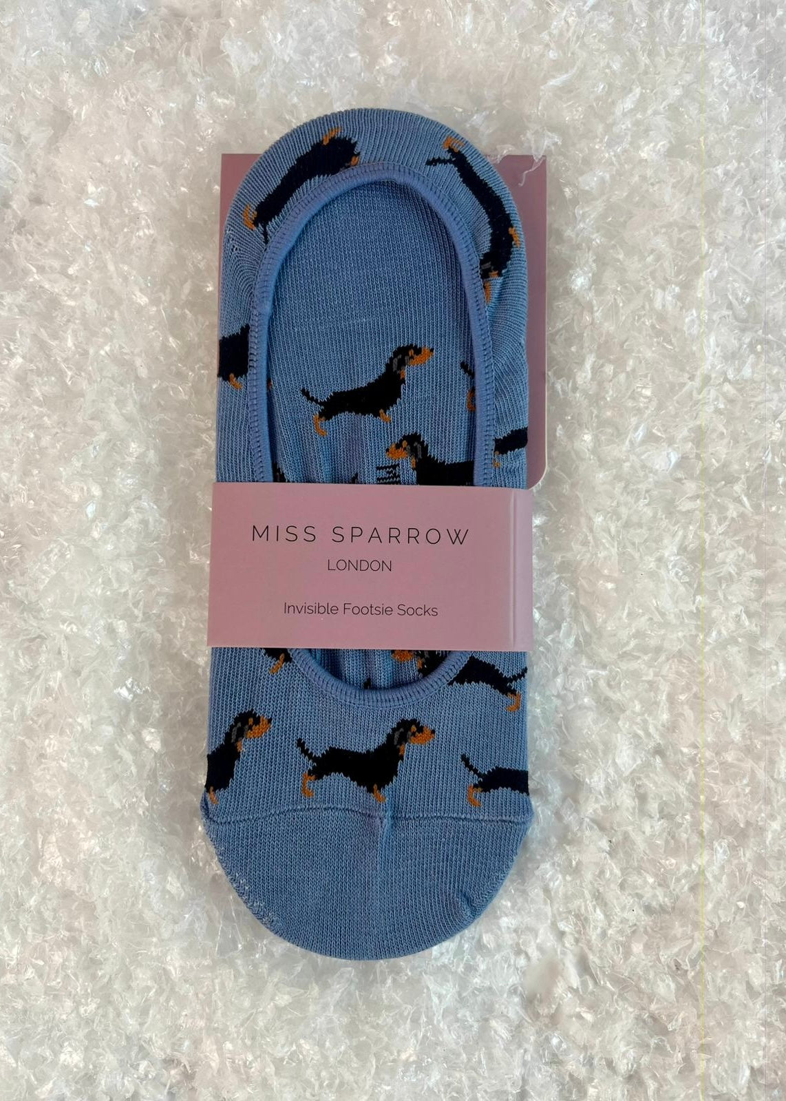 Füßlinge 'Dackel' Blau