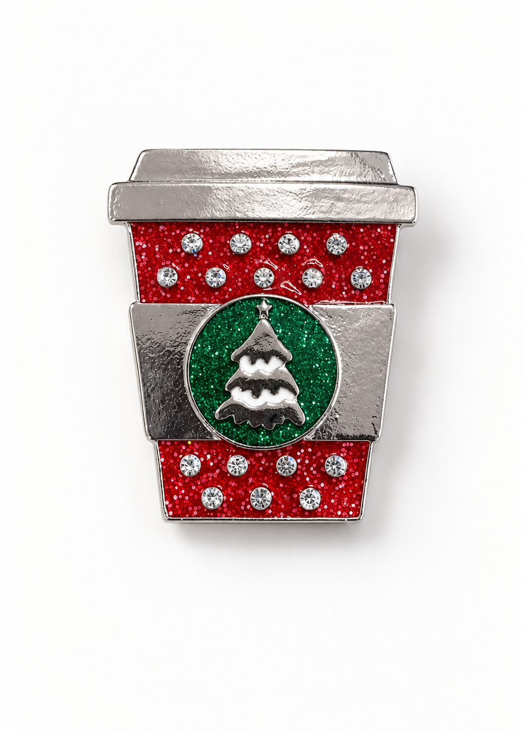 Brosche 'Coffee Becher' Silber