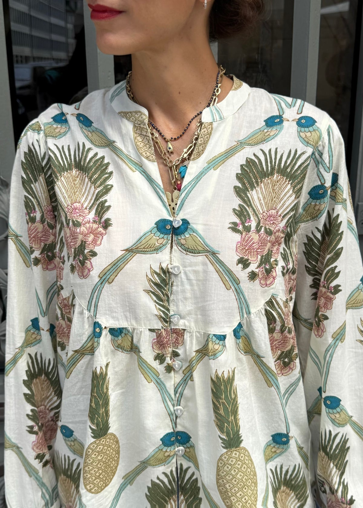 Bluse &#39;Paradies&#39; Beige